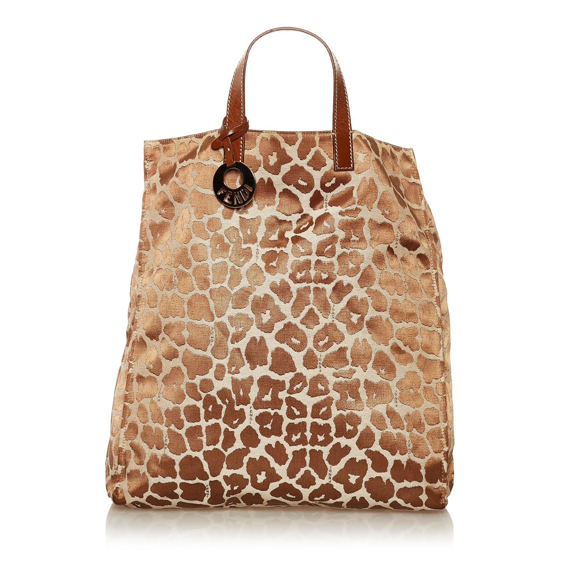 Fendi Leopard Print Tote Bag Shg Hb56Eh Canvas