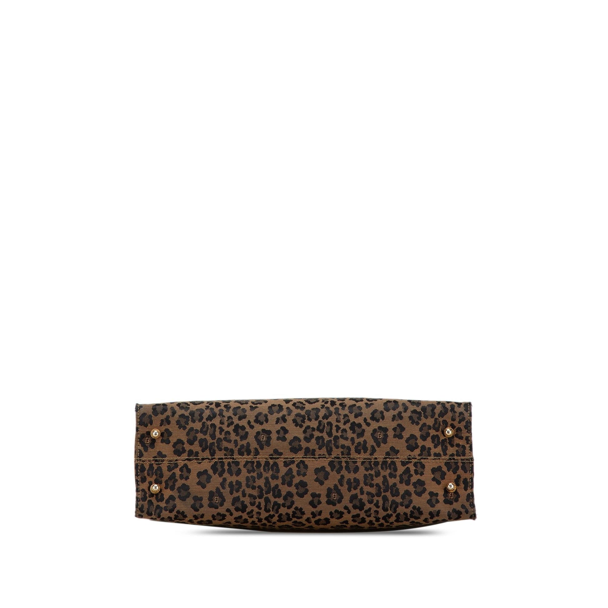Fendi Leopard Print Tote Shg Dcrzfo Canvas Tote Bag