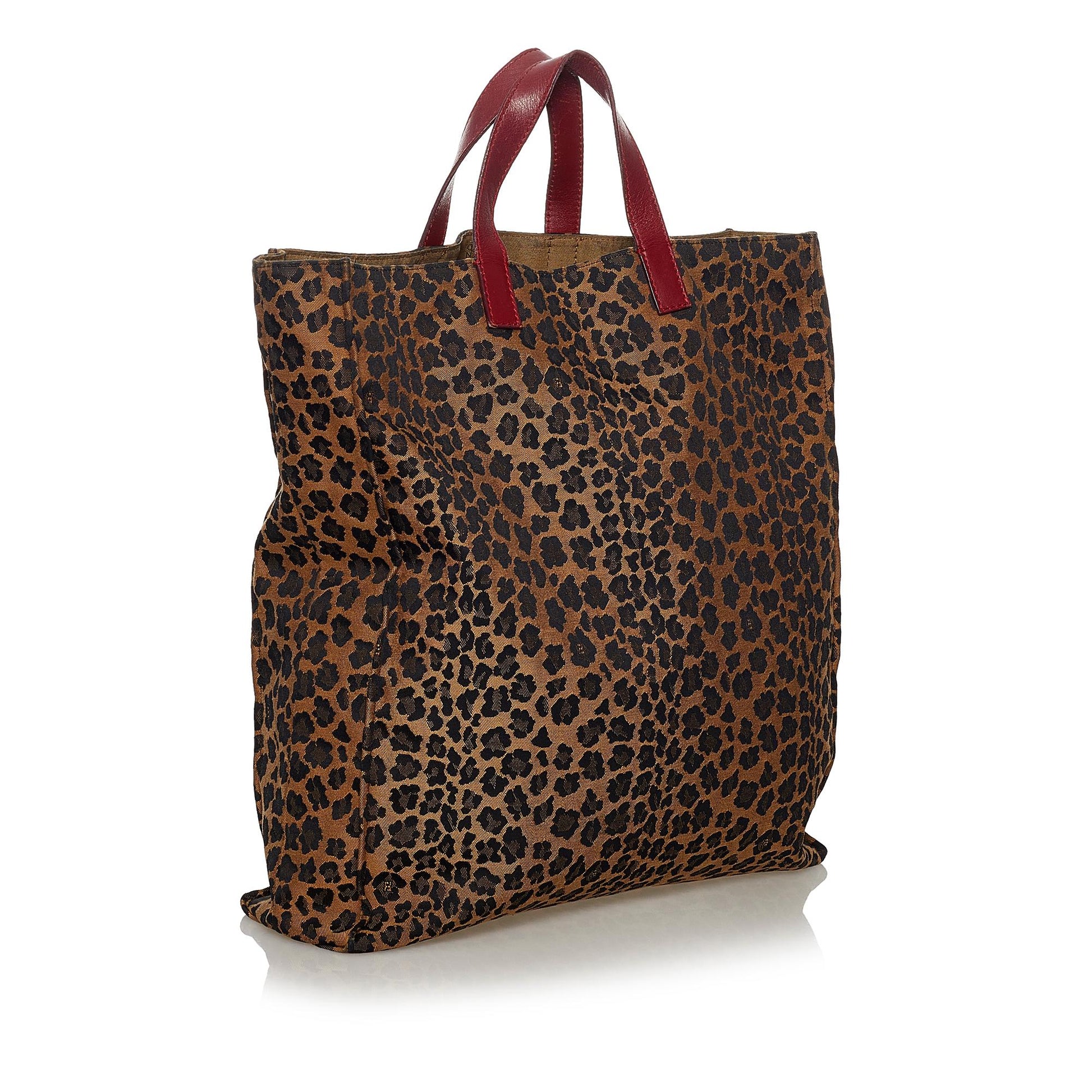 Fendi Leopard Print Tote Bag Shg Nylon Bag Shg 33460