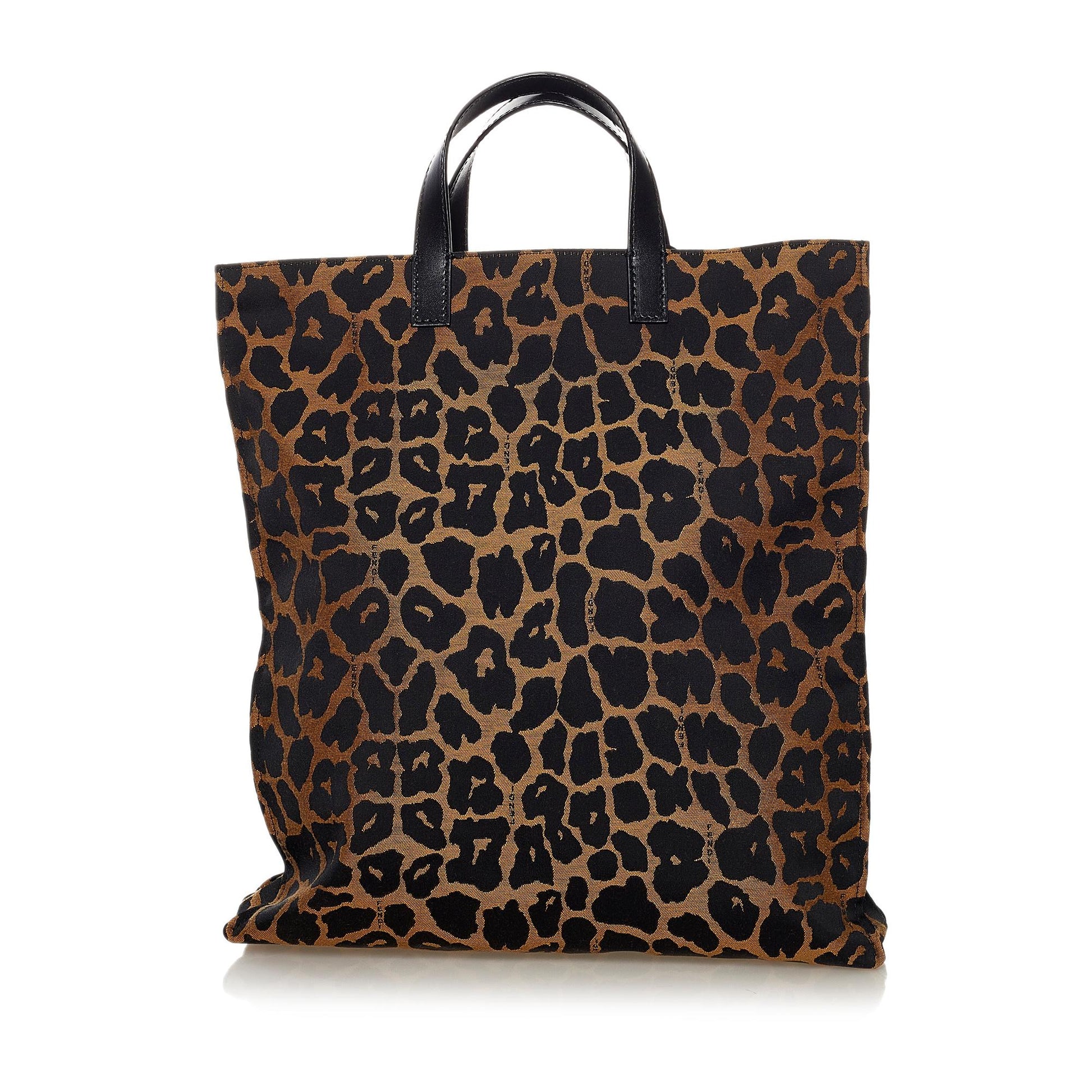 Fendi Leopard Print Tote Bag Shg Nylon