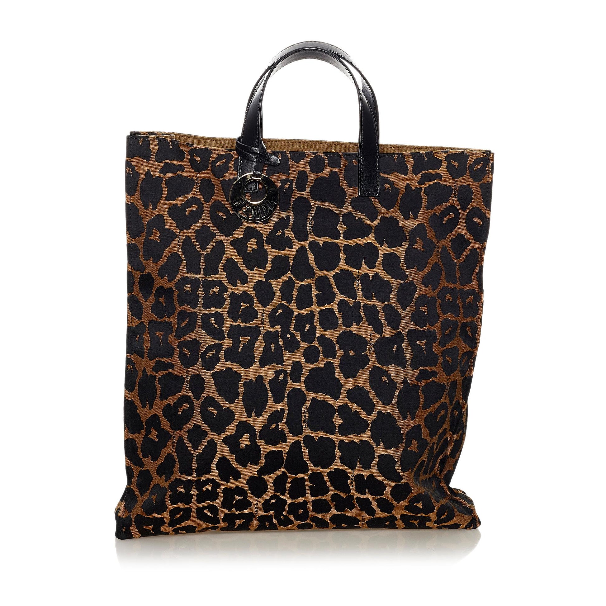 Fendi Leopard Print Tote Bag Shg Nylon