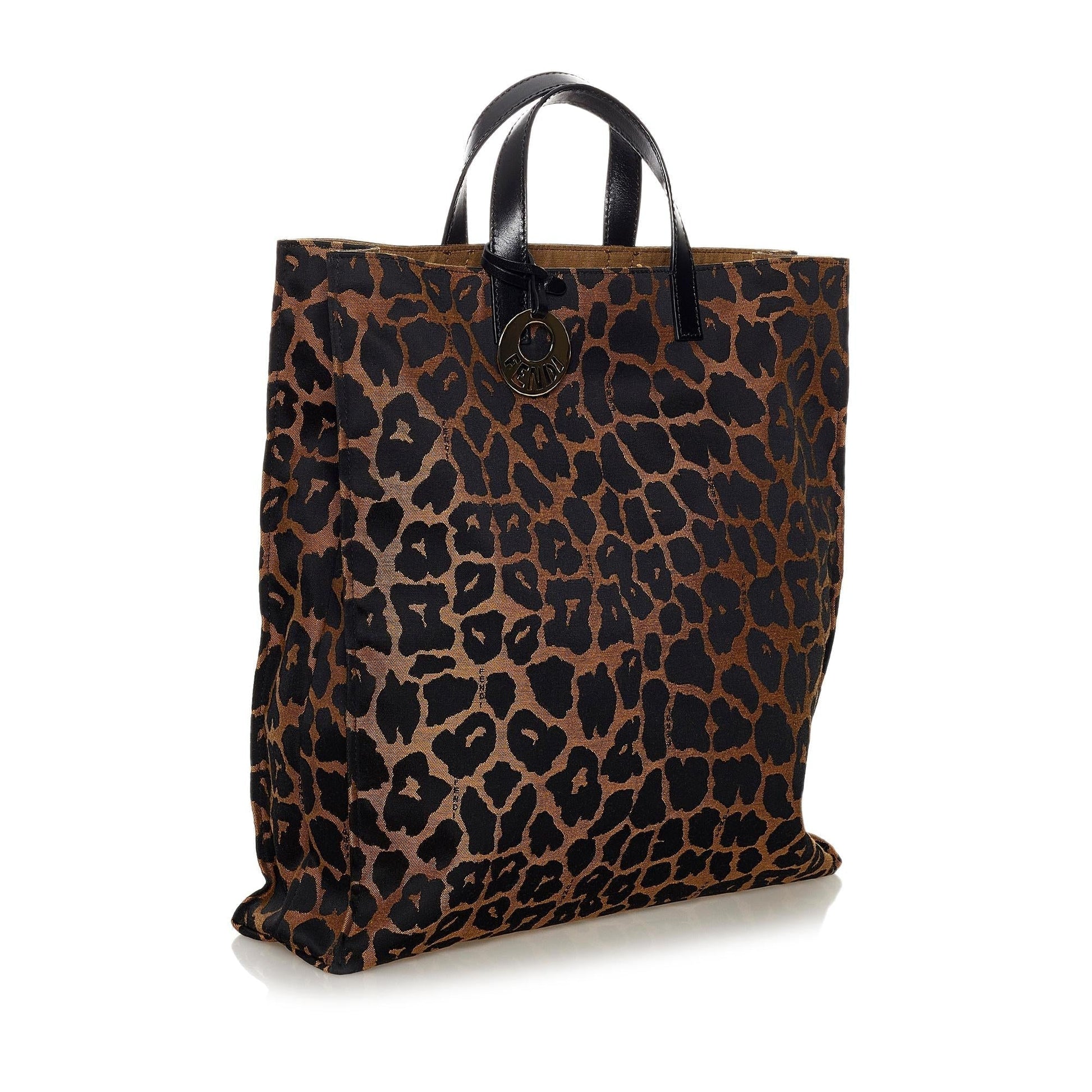 Fendi Leopard Print Tote Bag Shg Nylon
