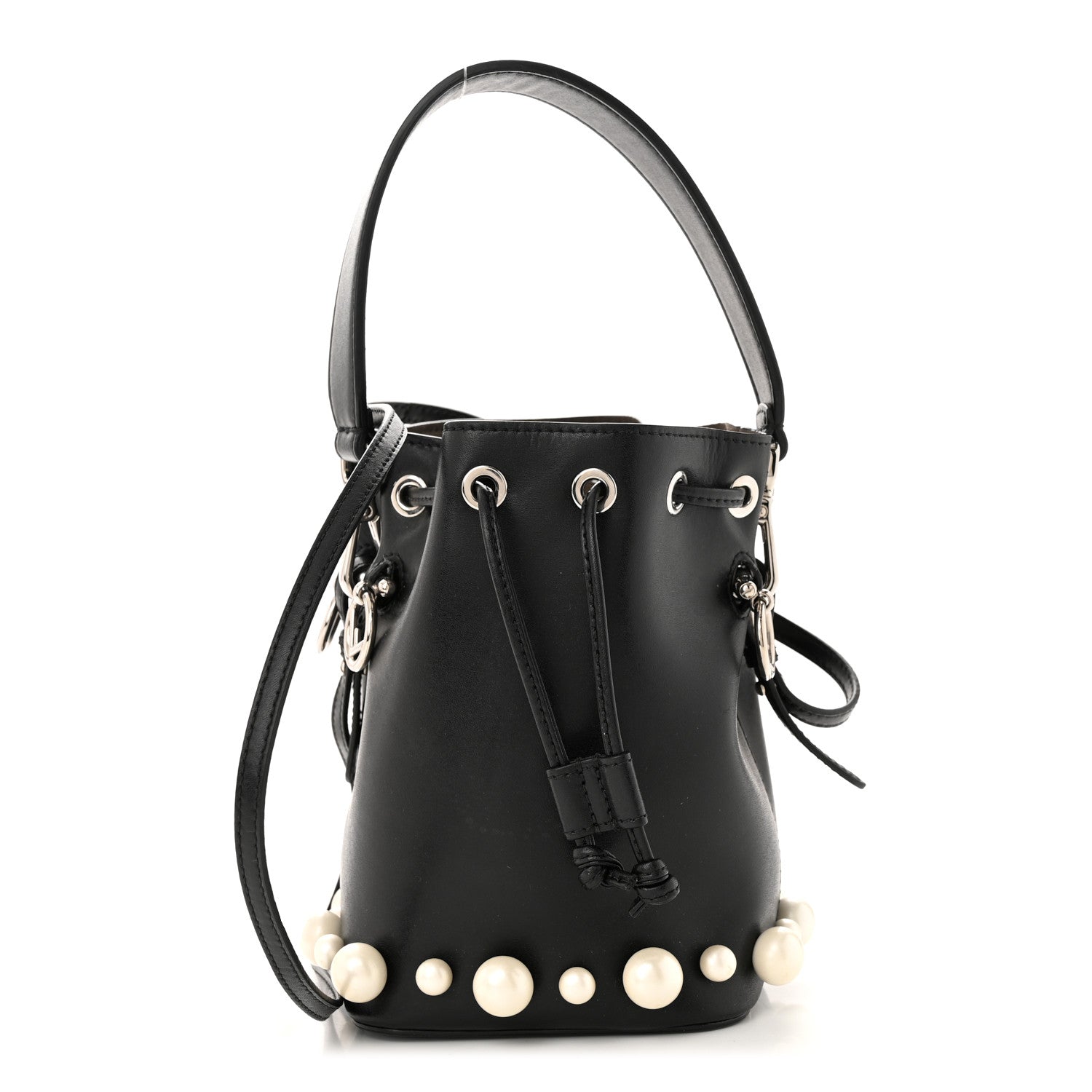 Fendi Liberty Pearl Mon Trã Sor Bag Mini Bucket Bucket Bag