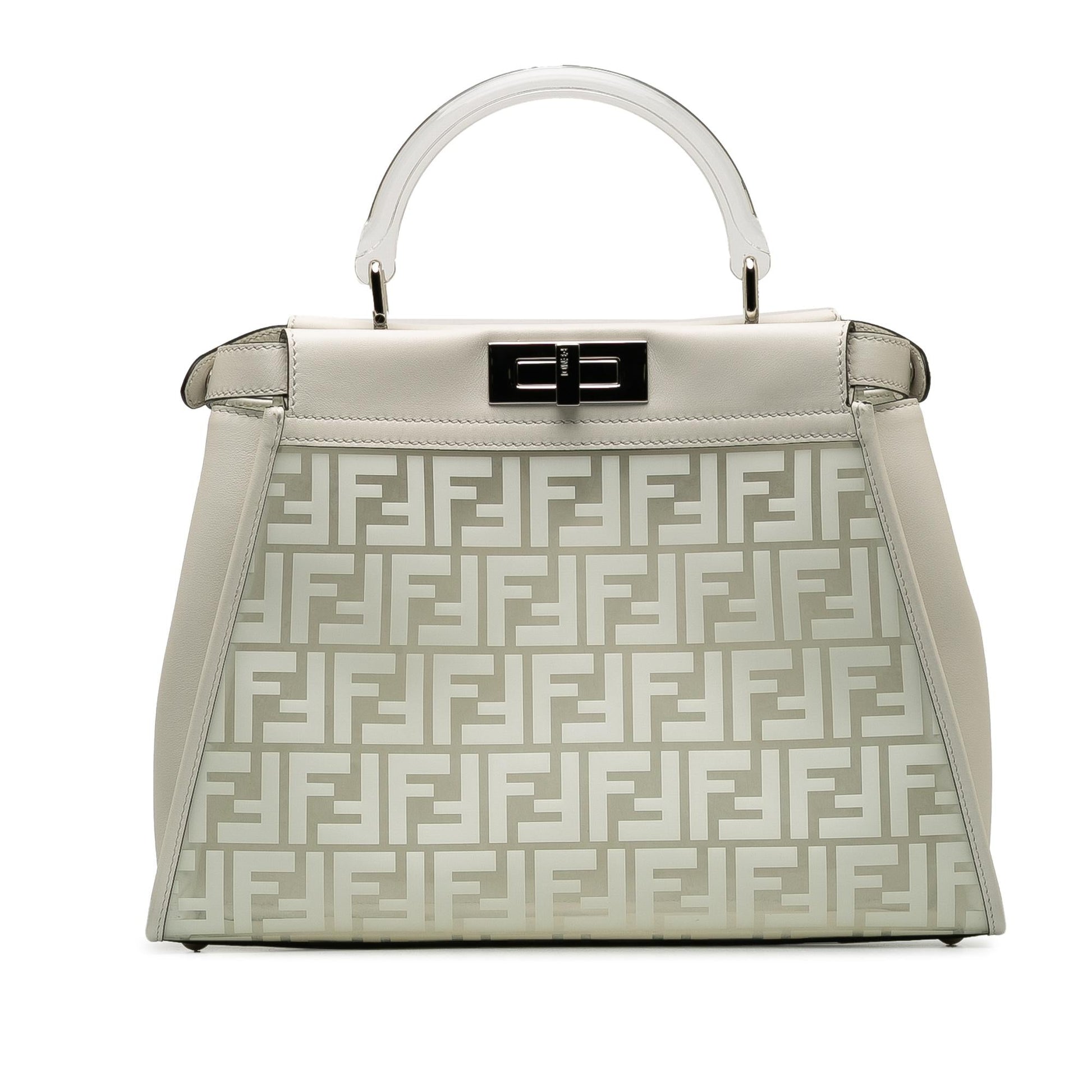 Fendi Limited Edition Zucca Clear Peekaboo Shg Fiicnf Satchel Satchel Bag