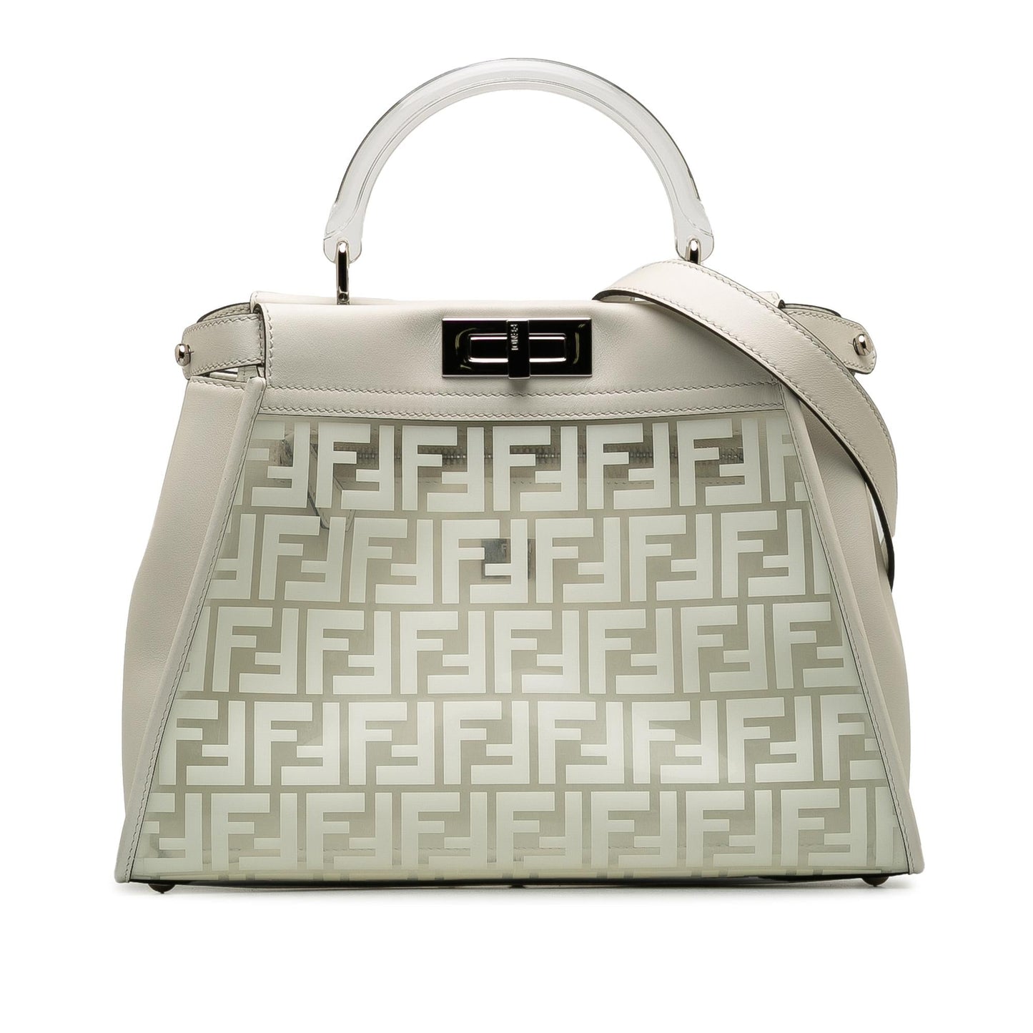 Fendi Limited Edition Zucca Clear Peekaboo Shg Fiicnf Satchel Satchel Bag