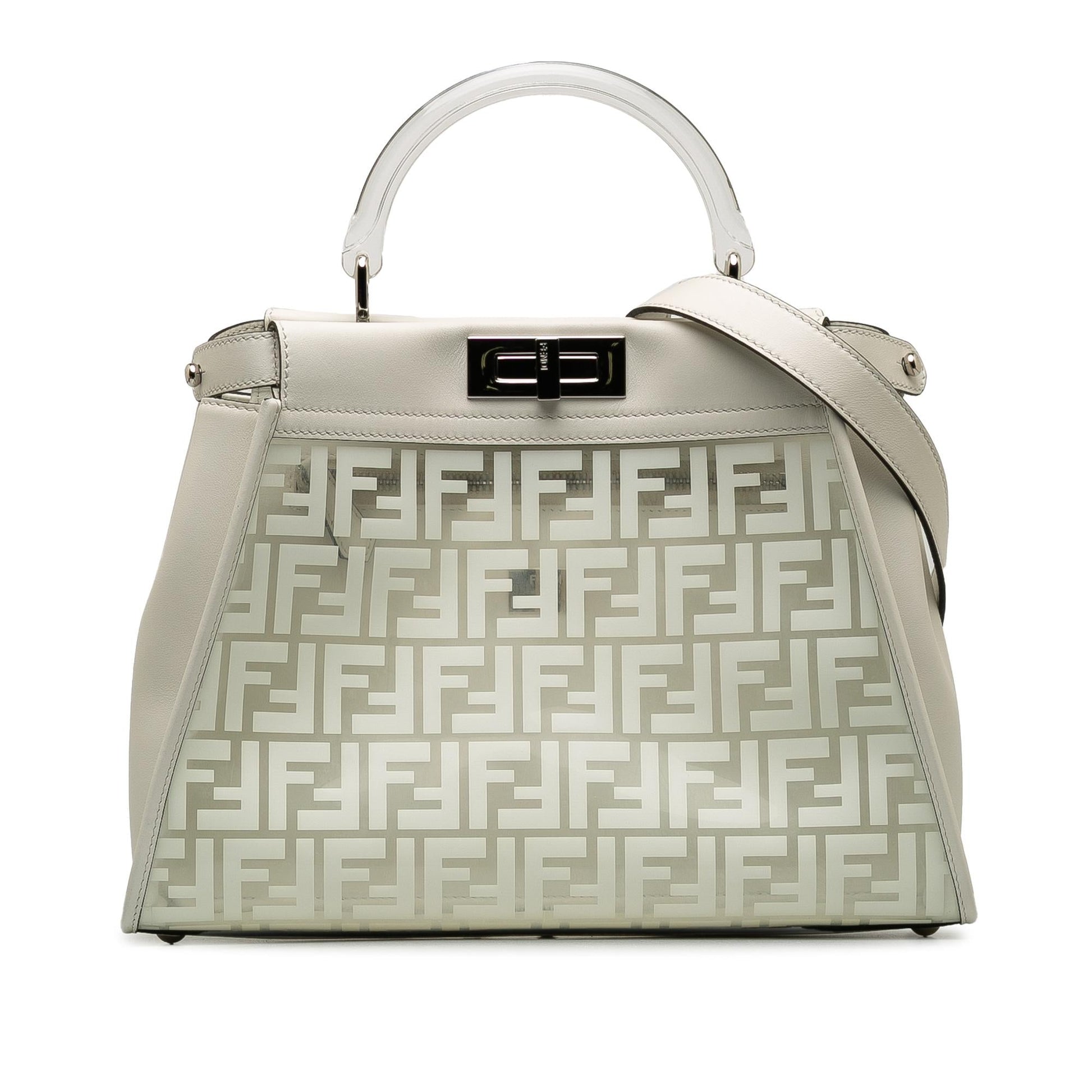Fendi Limited Edition Zucca Clear Peekaboo Shg Fiicnf Satchel Satchel Bag