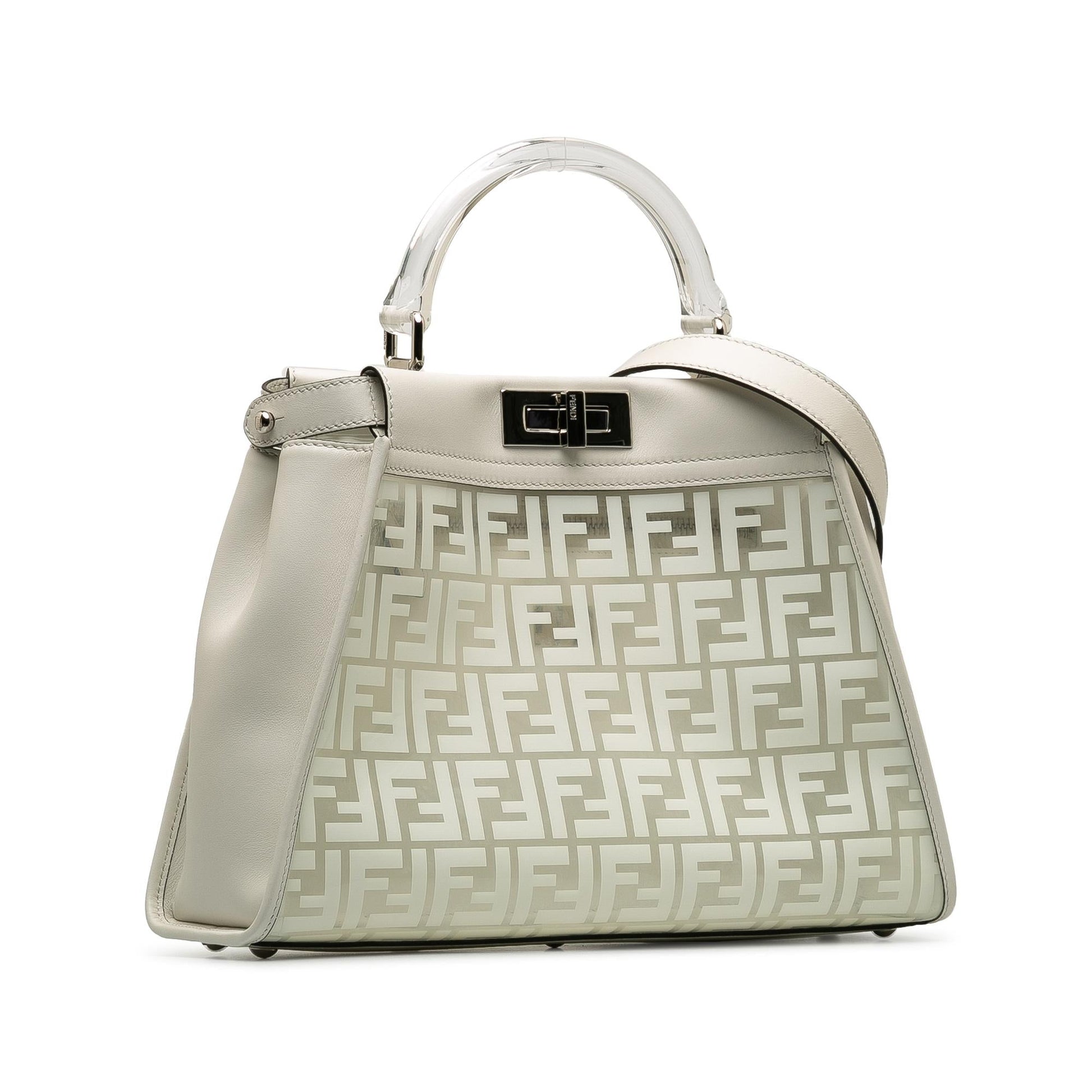 Fendi Limited Edition Zucca Clear Peekaboo Shg Fiicnf Satchel Satchel Bag