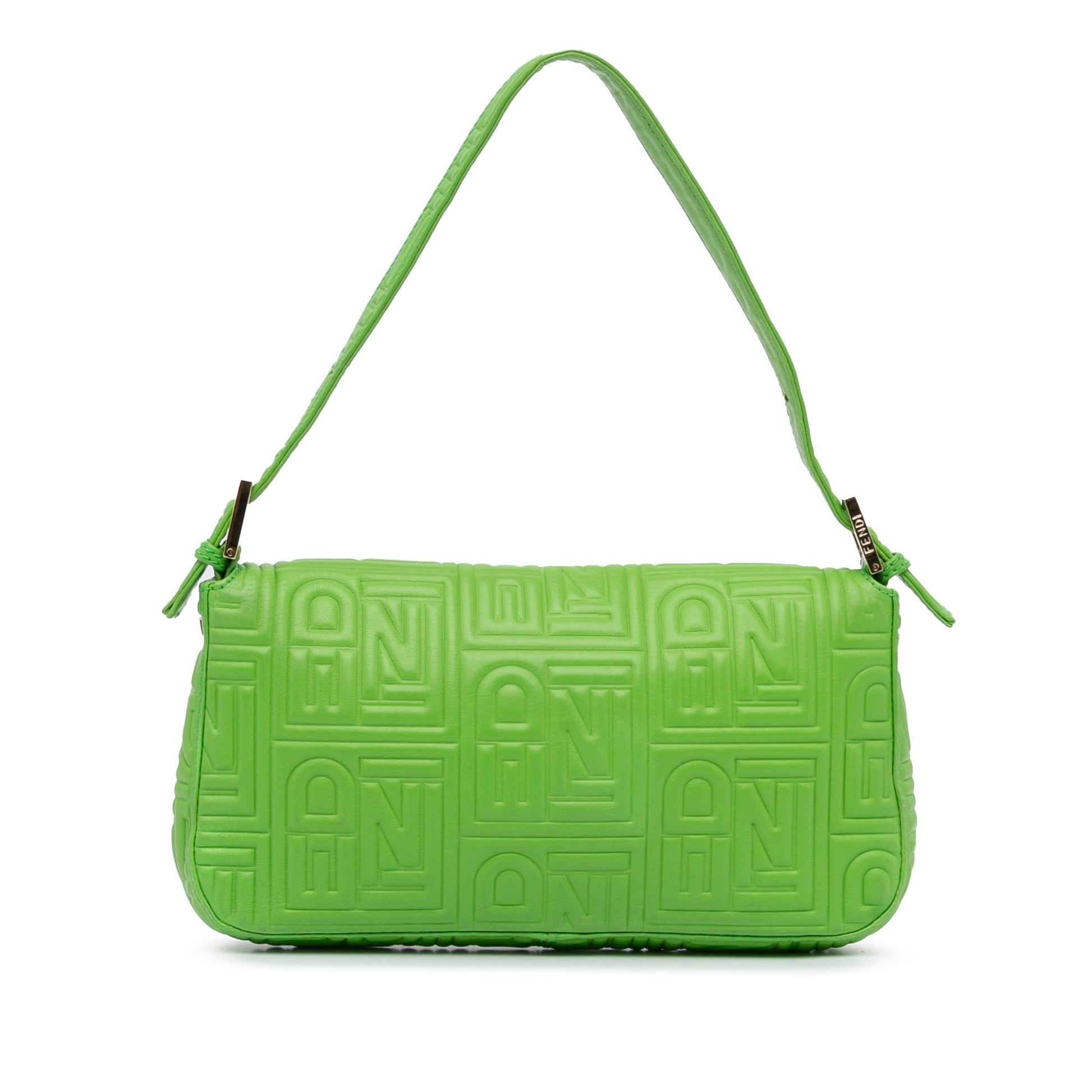 Fendi Baguette Shg Dkmkfv Handbag Logo Embossed Shoulder Bag