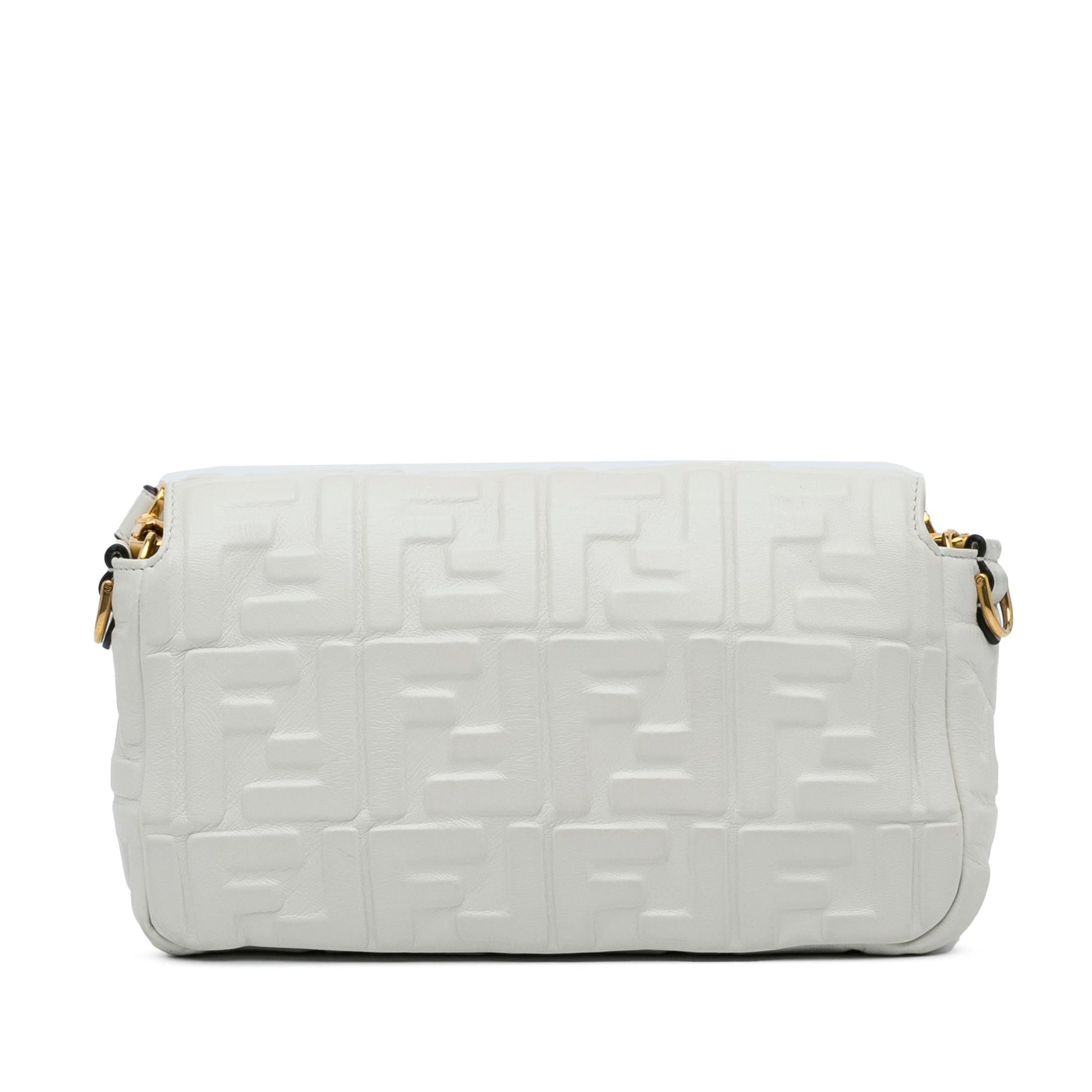 Fendi Ff Baguette Shg Dinkaf Satchel Bag Medium Embossed