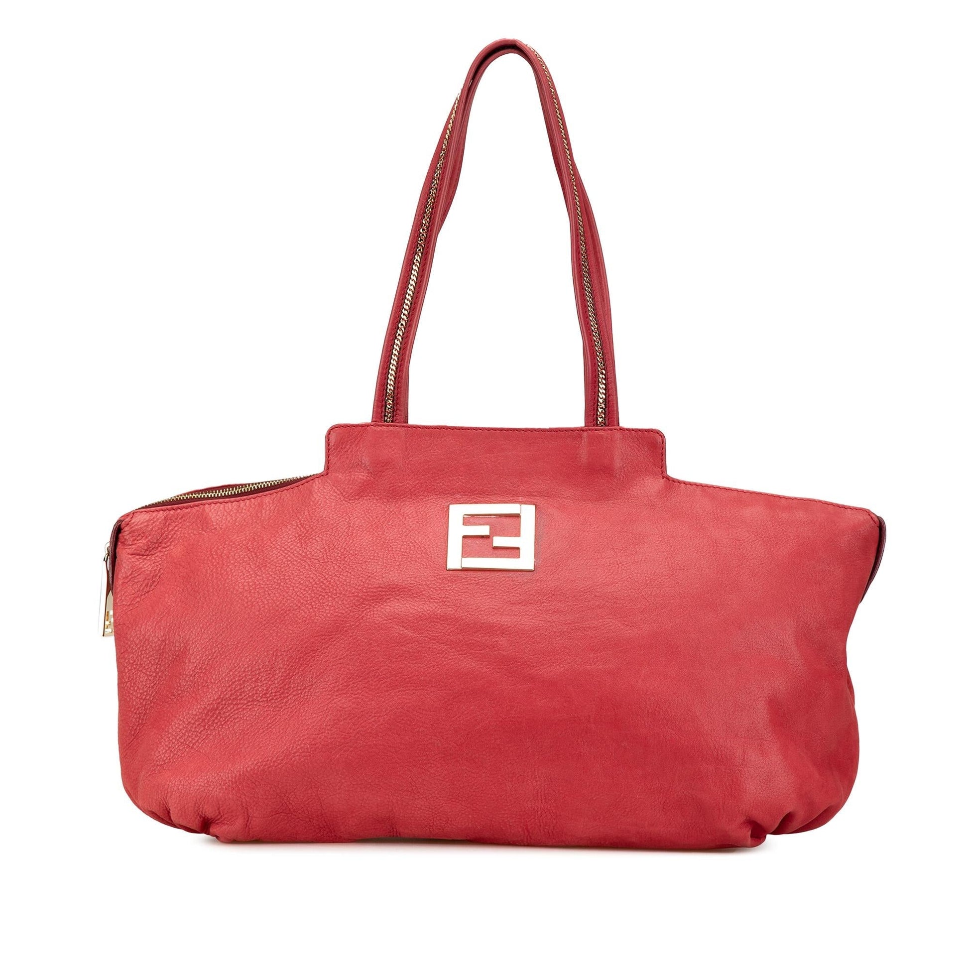 Fendi Chains Tote Leather Medium Tote Bag Leather Chains Tote