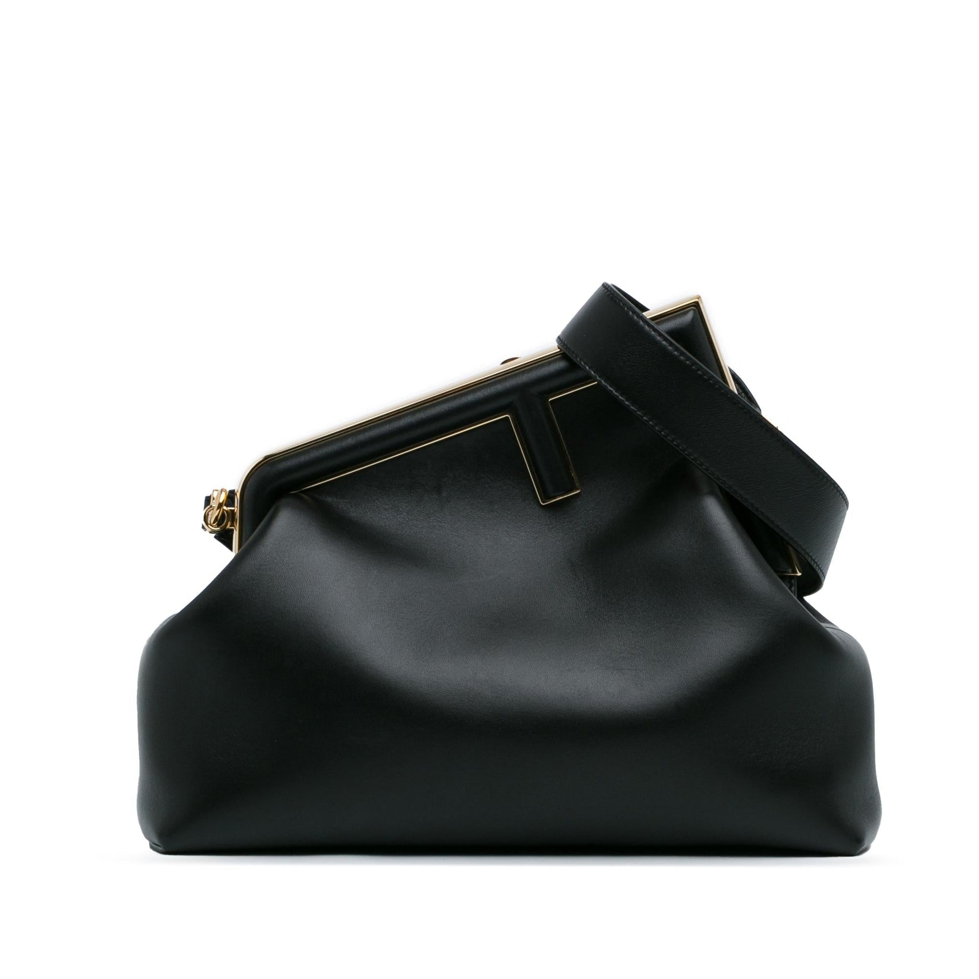 Fendi First Shoulder Bag Shg Gizice Leather Medium