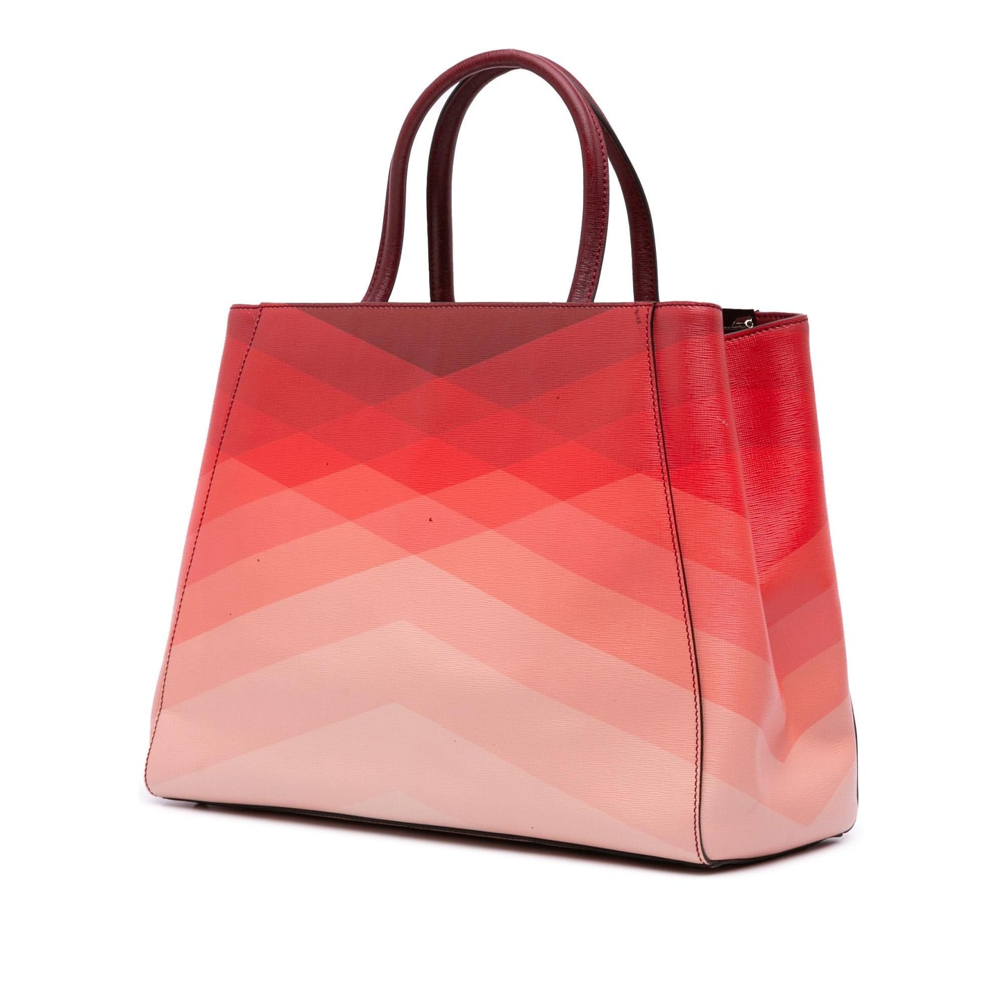 Fendi Geometric Degrade 2Jours Satchel Leather Medium Satchel Bag