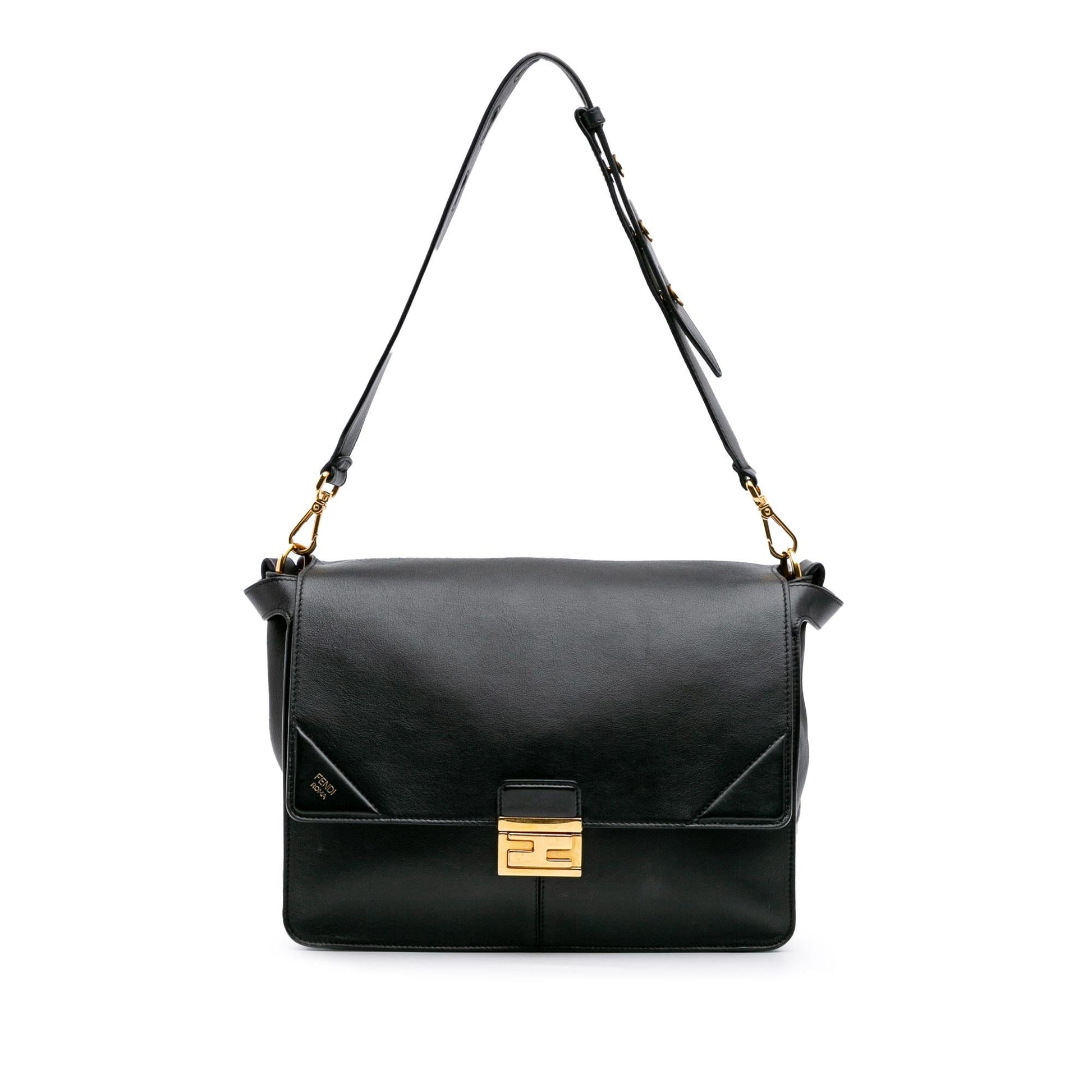 Fendi Kan Shoulder Bag Leather Medium