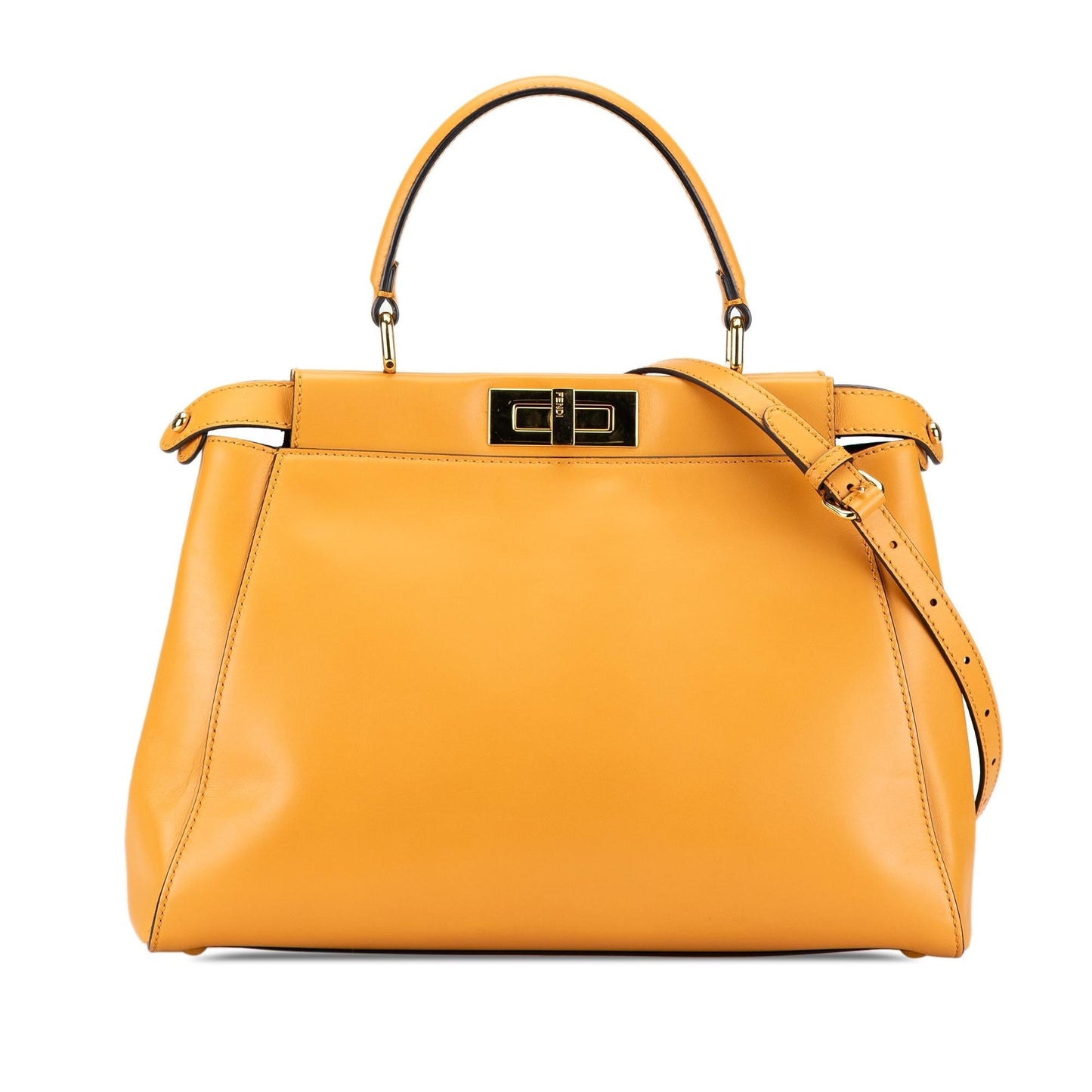 Fendi Peekaboo Satchel Leather Medium Satchel Bag