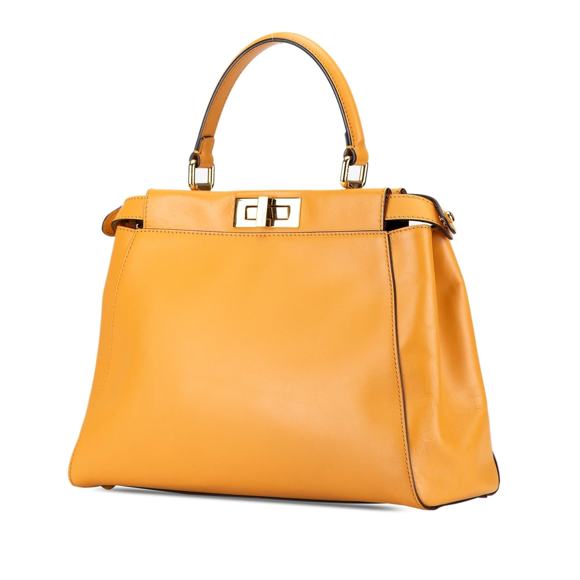 Fendi Peekaboo Satchel Leather Medium Satchel Bag