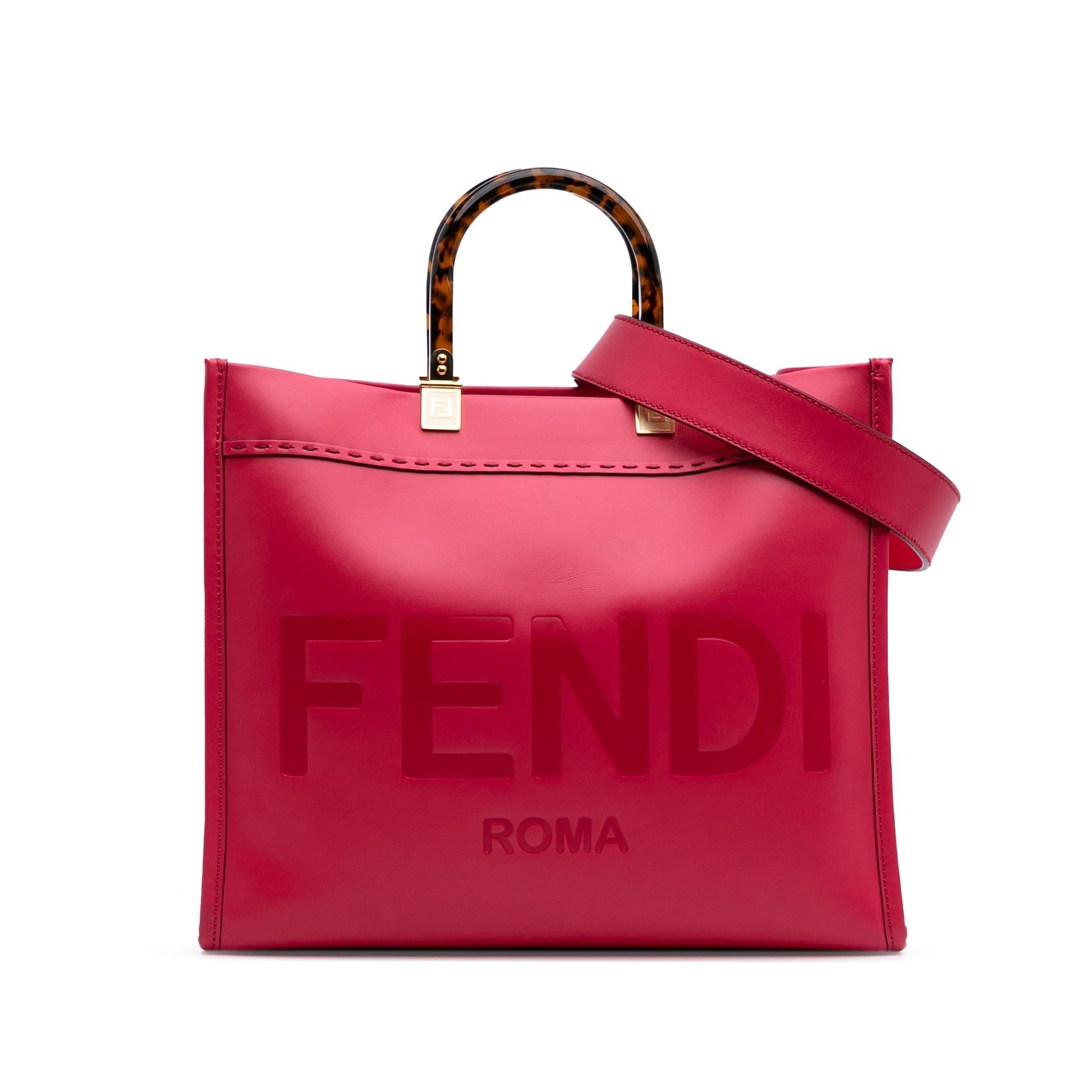 Fendi Sunshine Shopper Tote Leather Medium Tote Bag Sunshine Shopper Tote