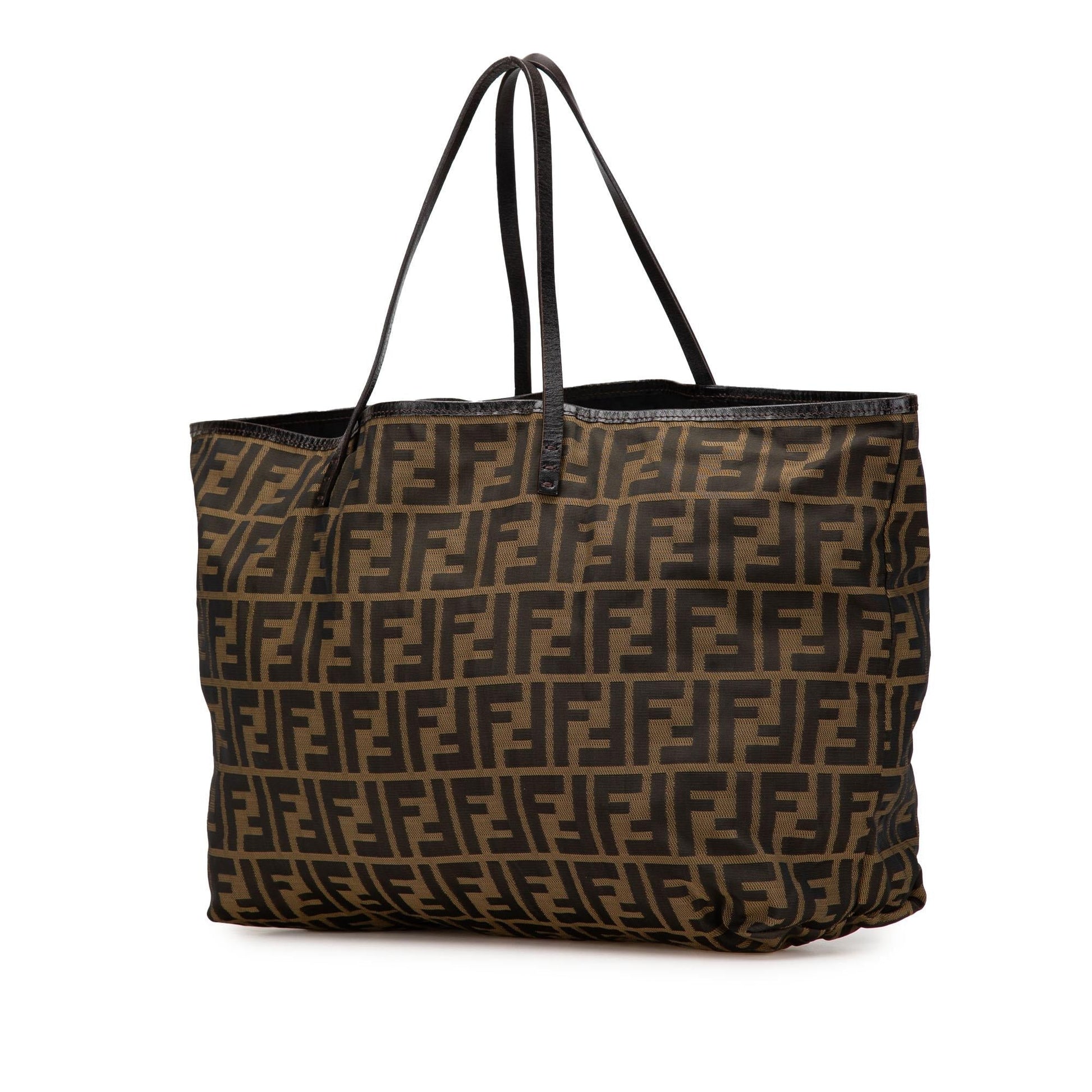 Fendi Zucca Roll Tote Canvas Medium Tote Bag Canvas Roll Tote