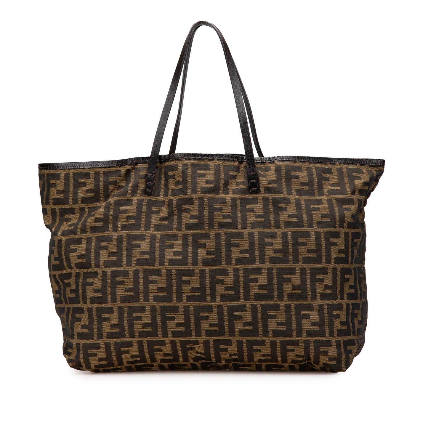 Fendi Zucca Roll Tote Canvas Medium Tote Bag