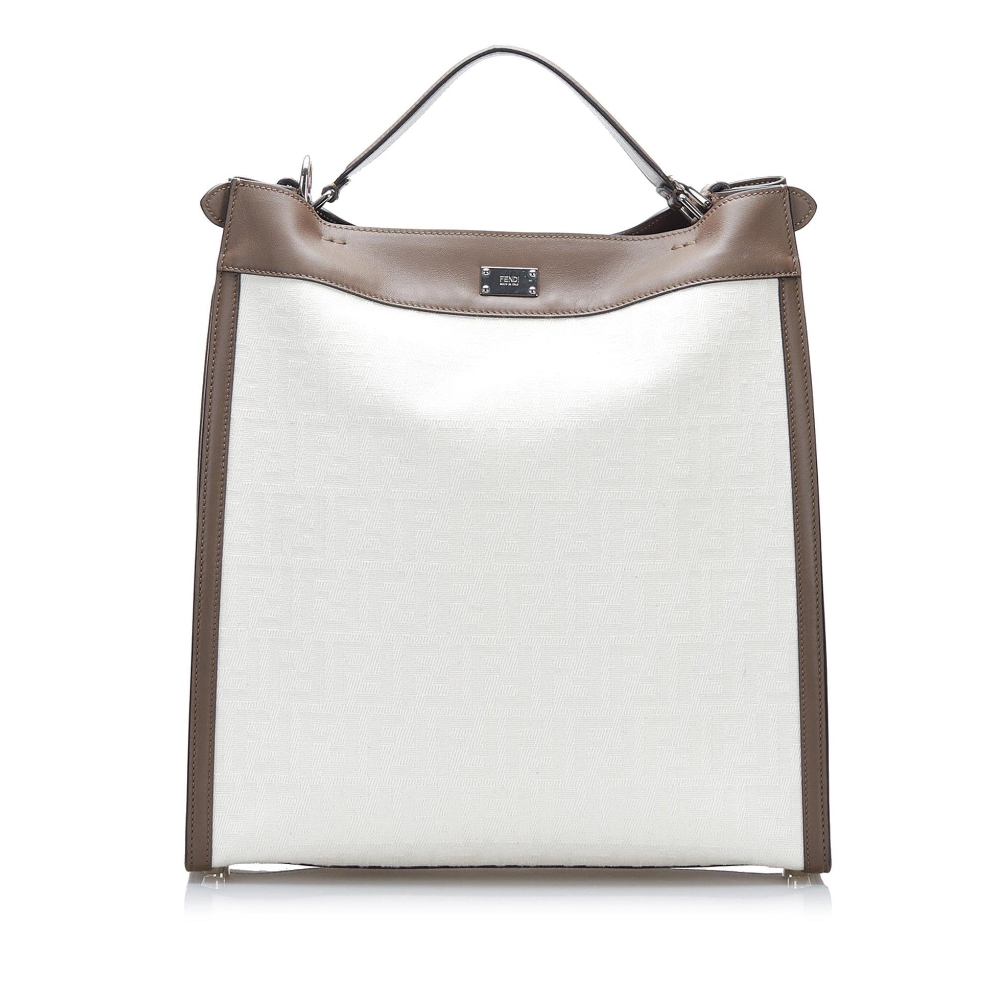 Fendi Zucca Peekaboo Lite Satchel Shg Yfso03 Medium Satchel Bag