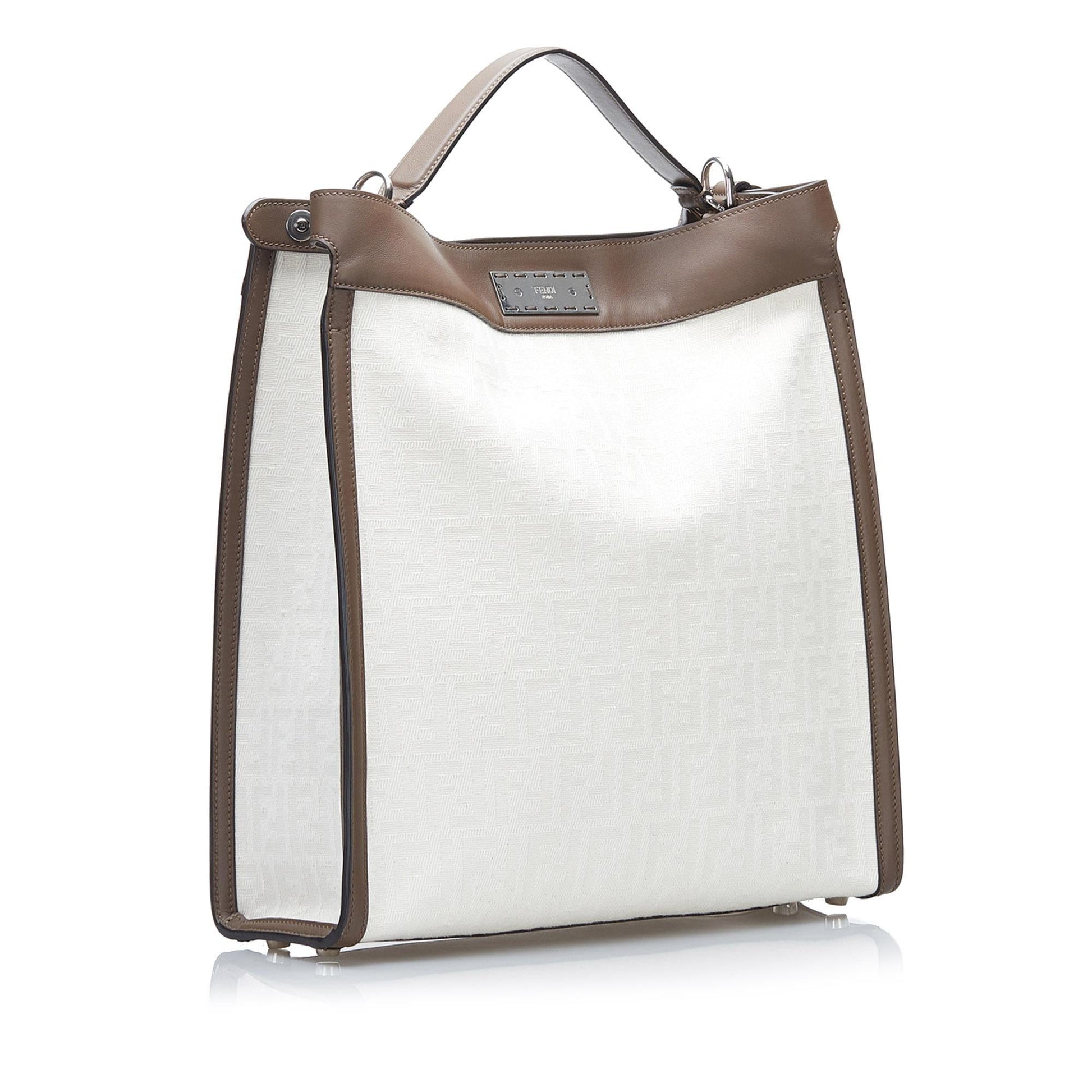 Fendi Zucca Peekaboo Lite Satchel Shg Yfso03 Medium Satchel Bag