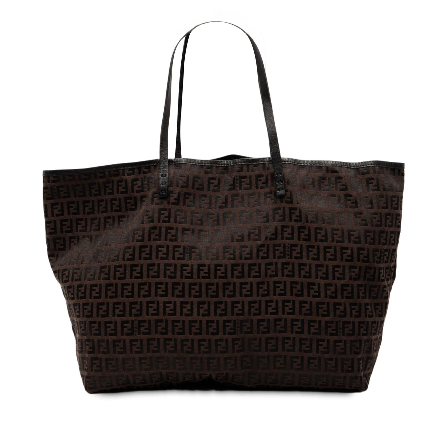 Fendi Zucchino Roll Tote Canvas Medium Tote Bag