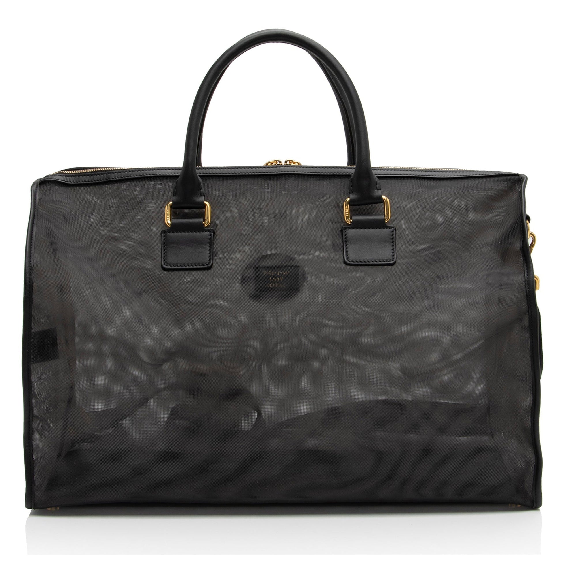 Fendi Mesh Karligraphy Duffle Travel Bag