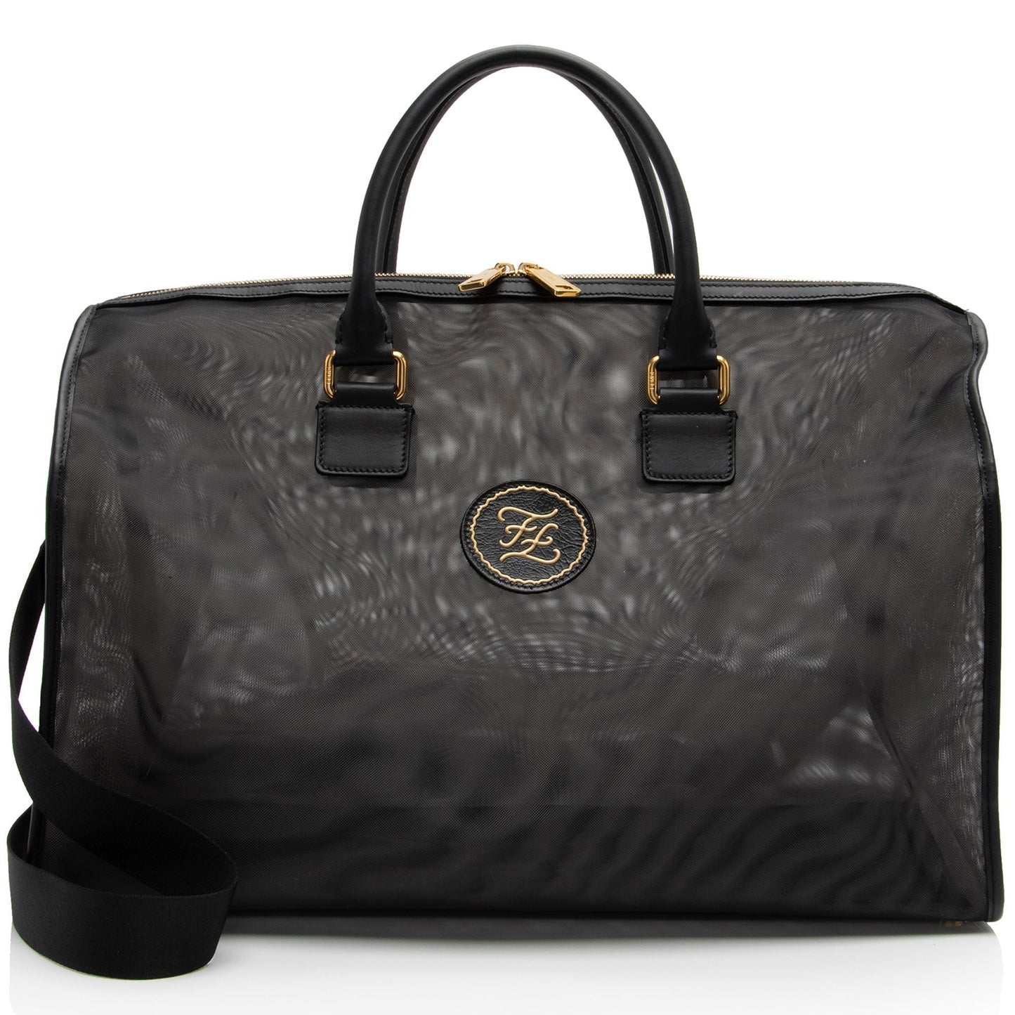 Fendi Mesh Karligraphy Duffle Travel Bag