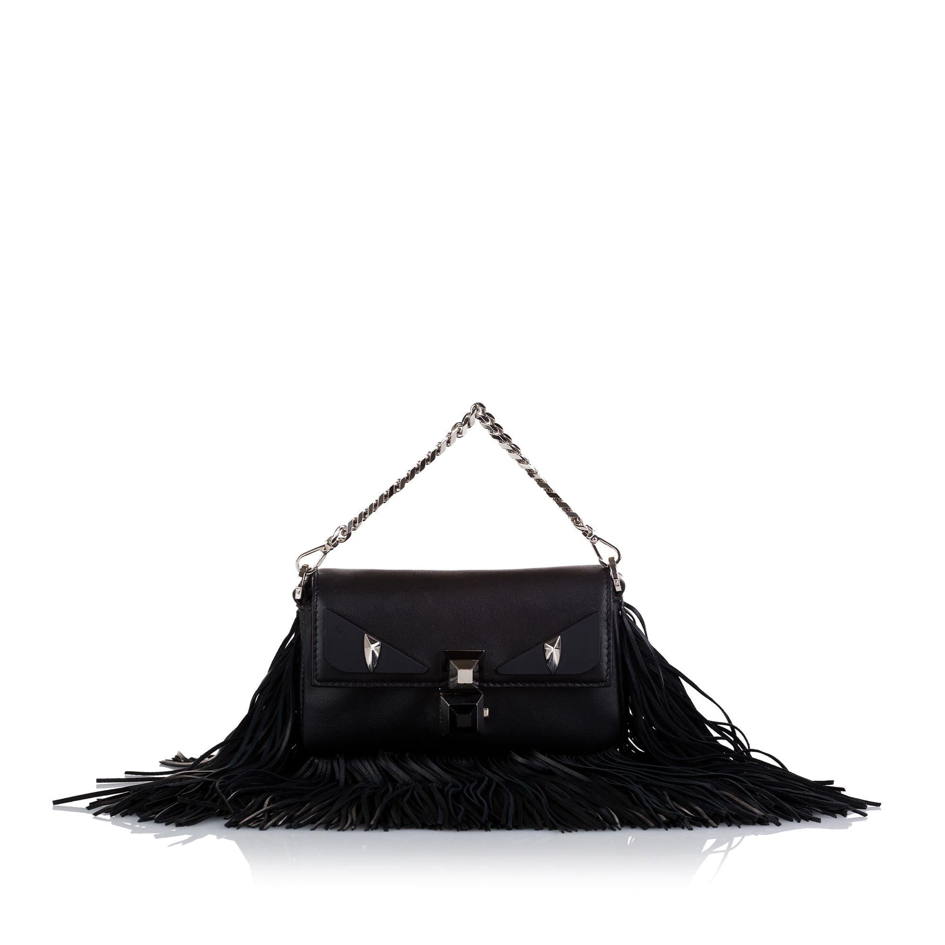 Fendi Monster Fringe Baguette Shg Ixwgzb Satchel Bag Micro