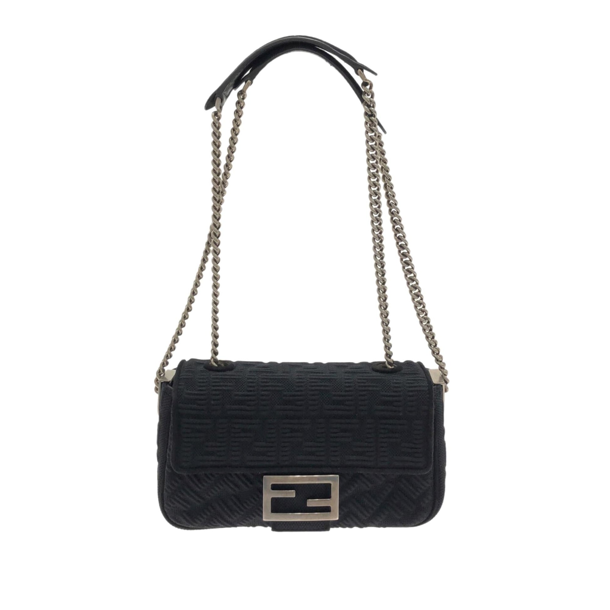 Fendi Midi Baguette Shg Umyhiw Crossbody Bag Chain Shoulder Bag