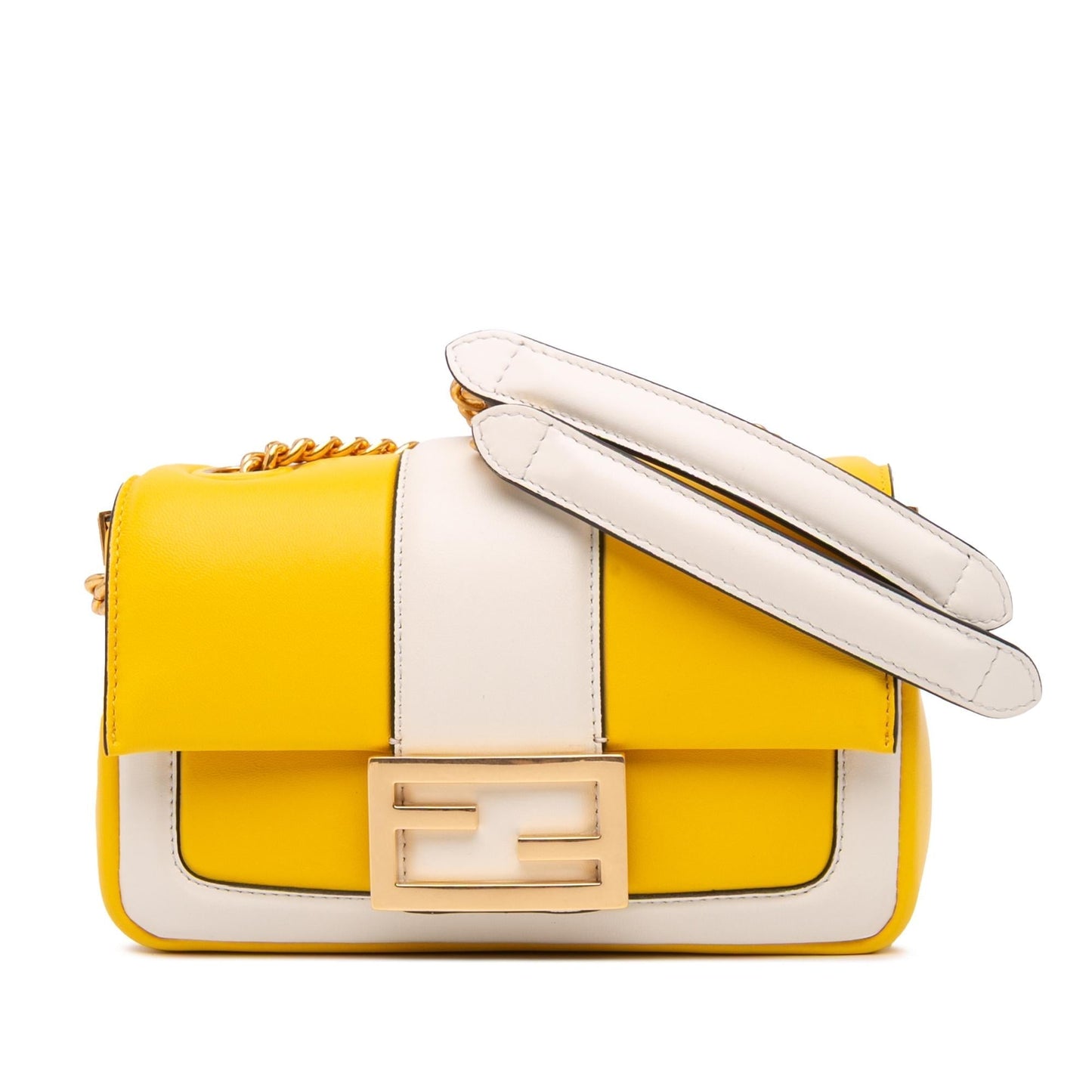 Fendi Bicolor Nappa Apolo Baguette Shoulder Bag Mini Chain Shoulder Bag 1