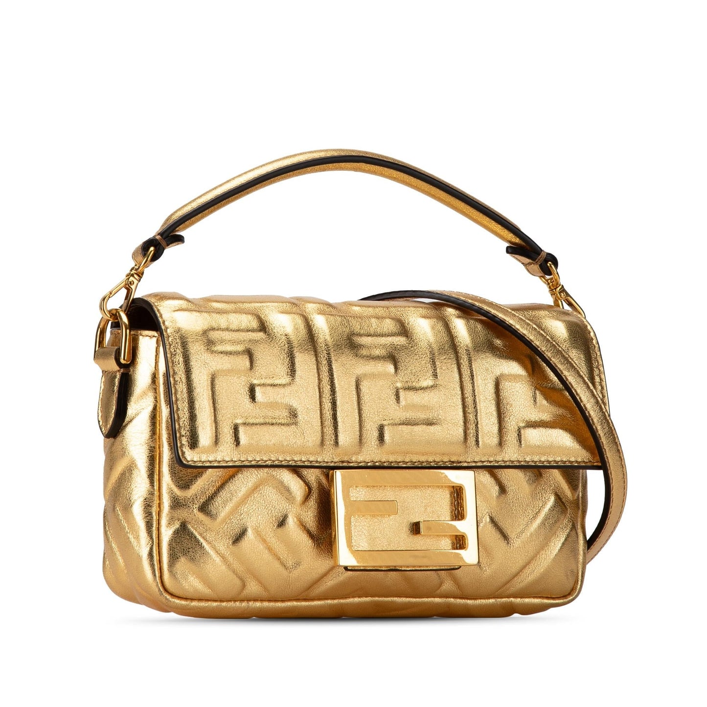 Fendi Zucca Baguette Satchel Shg Nn3Peu Mini Embossed Satchel Bag