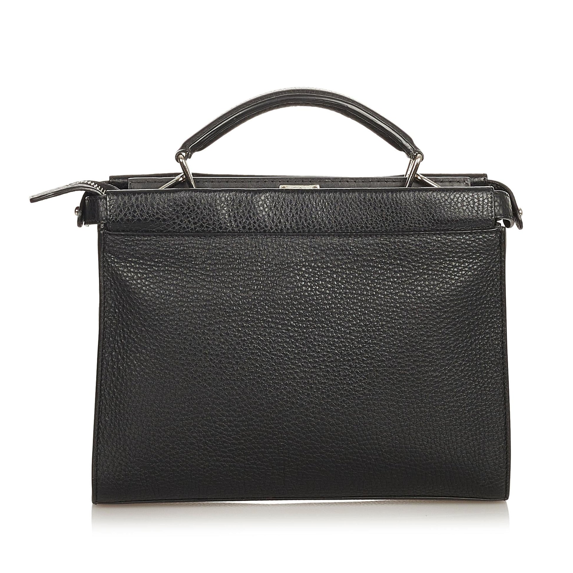 Fendi Mania Peekaboo Fit Bag Shg Cvdlvg Mini Satchel Bag
