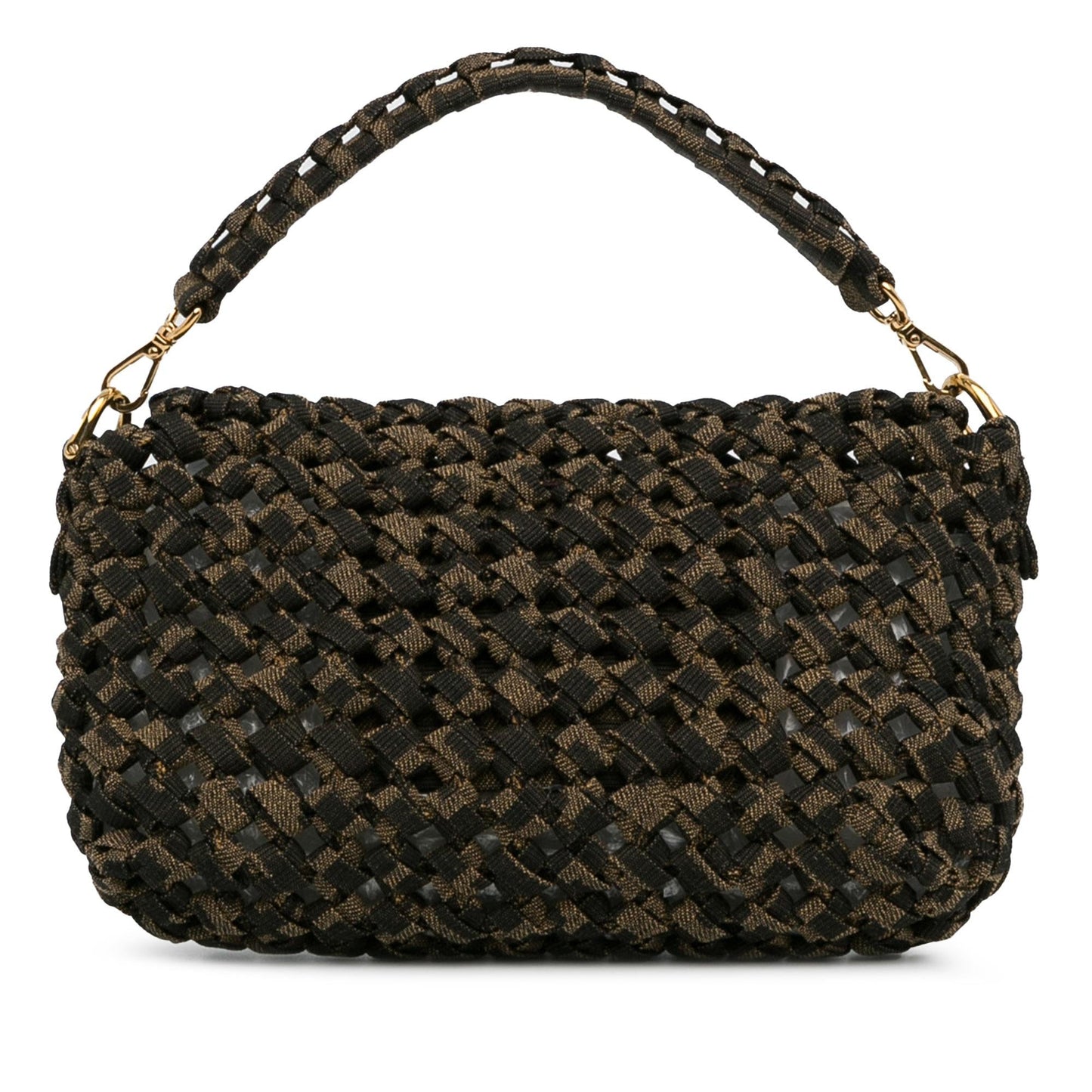Fendi Interlaced Zucca Baguette Satchel Shg Xf9Tgc Canvas Mini Satchel Bag