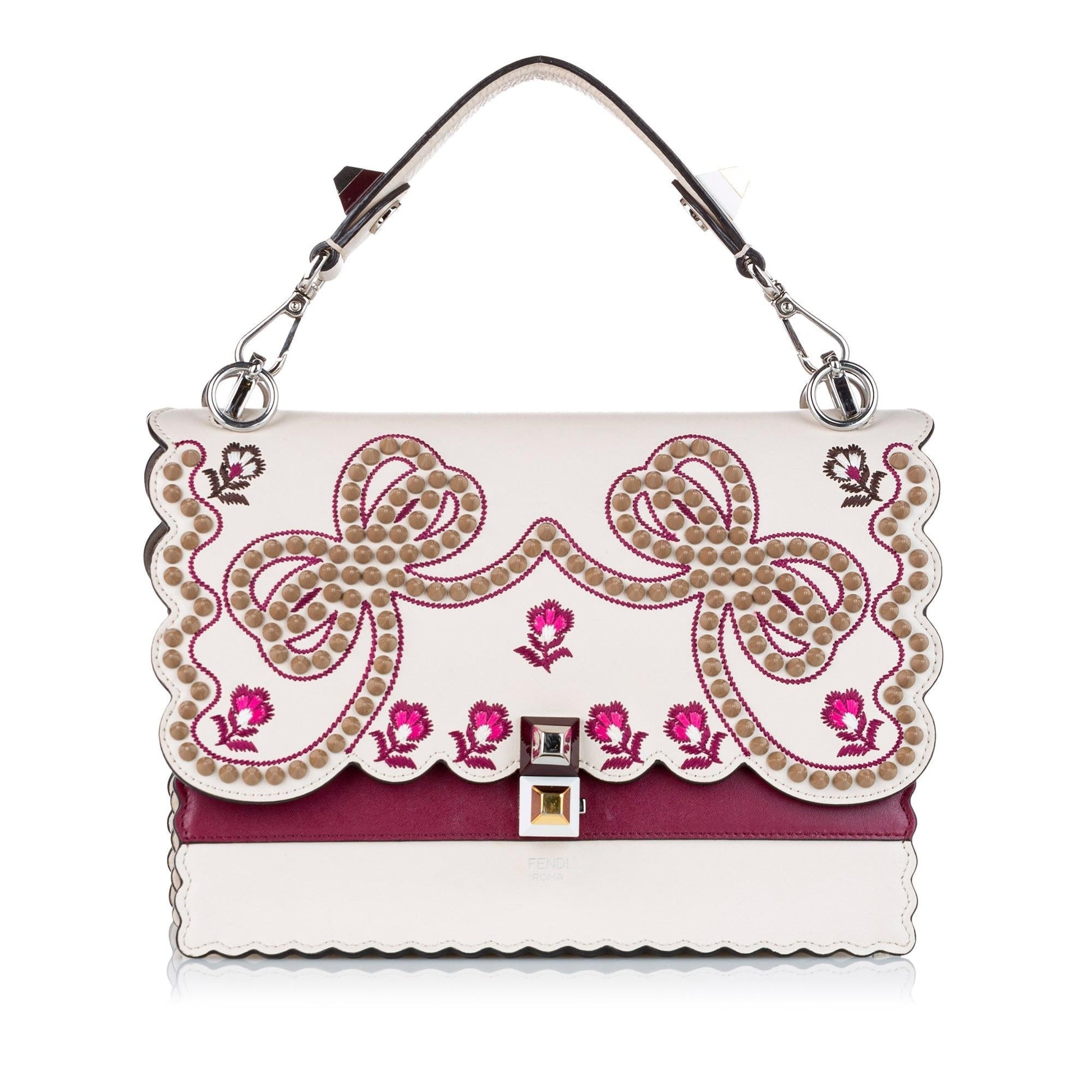 Fendi Kan Satchel Shg Leather Mini Satchel Bag
