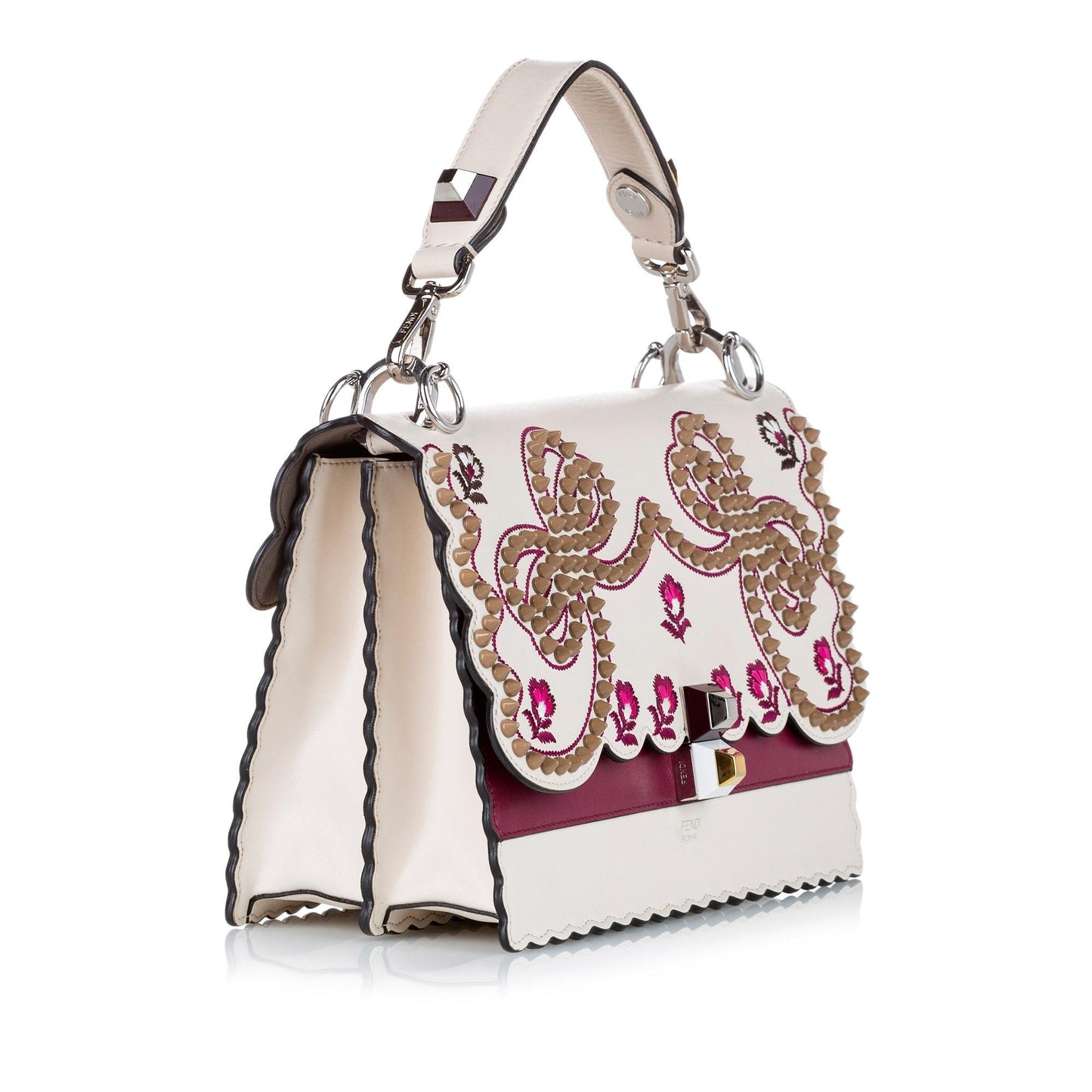 Fendi Kan Satchel Shg Leather Mini Satchel Bag
