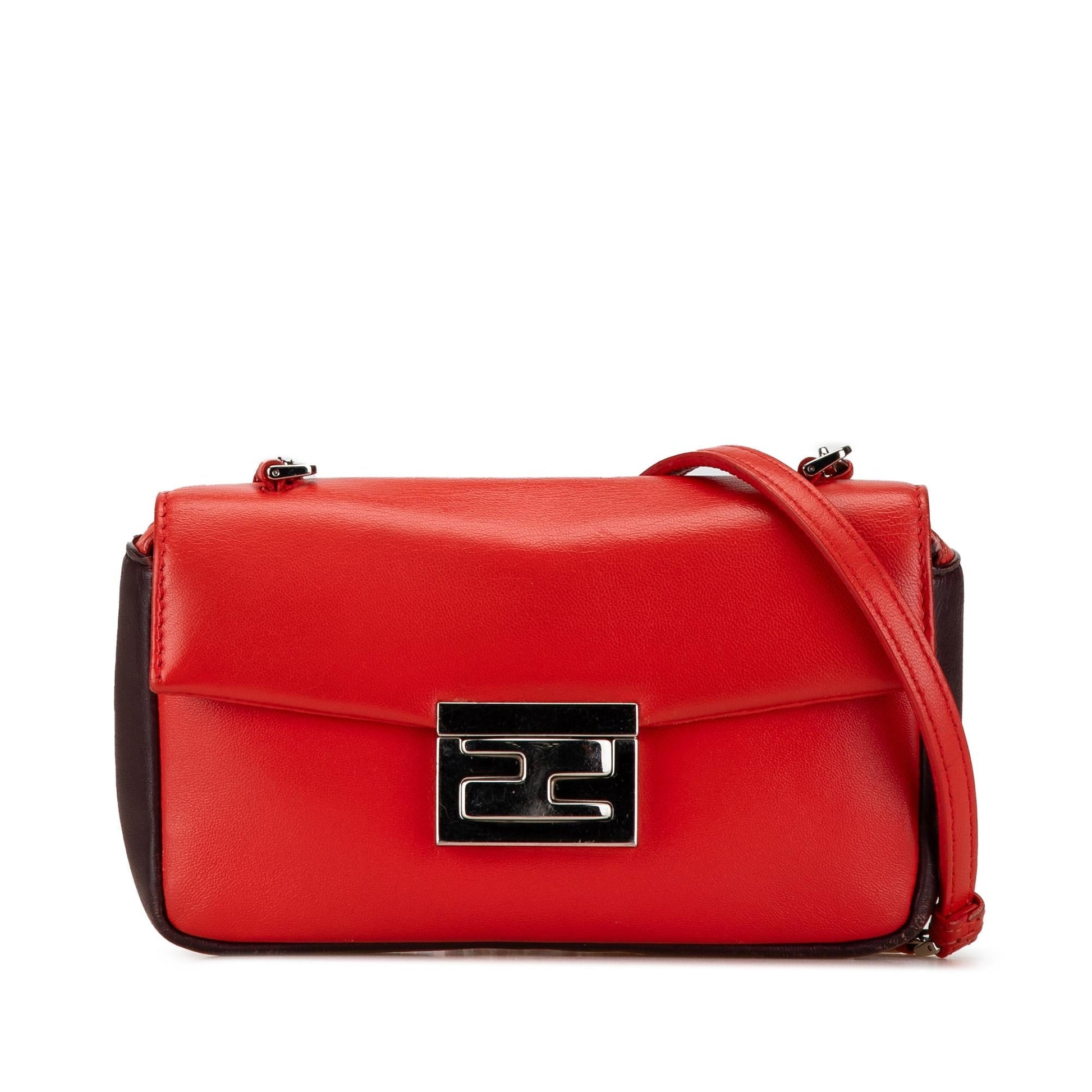 Fendi Be Baguette Crossbody Shg J2Qbfj Leather Mini Shoulder Bag