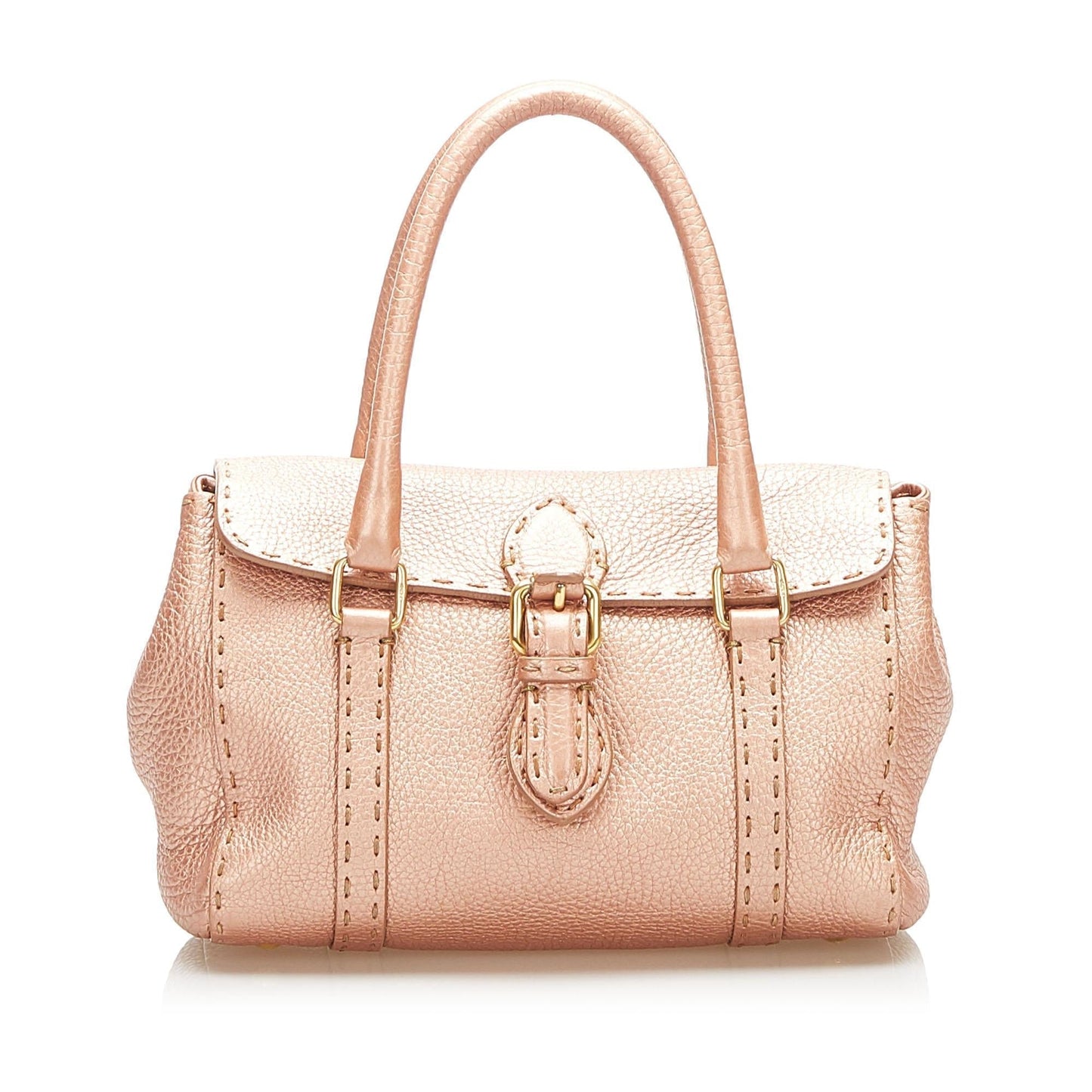 Fendi Selleria Linda Handbag Shg Leather Mini Satchel Bag