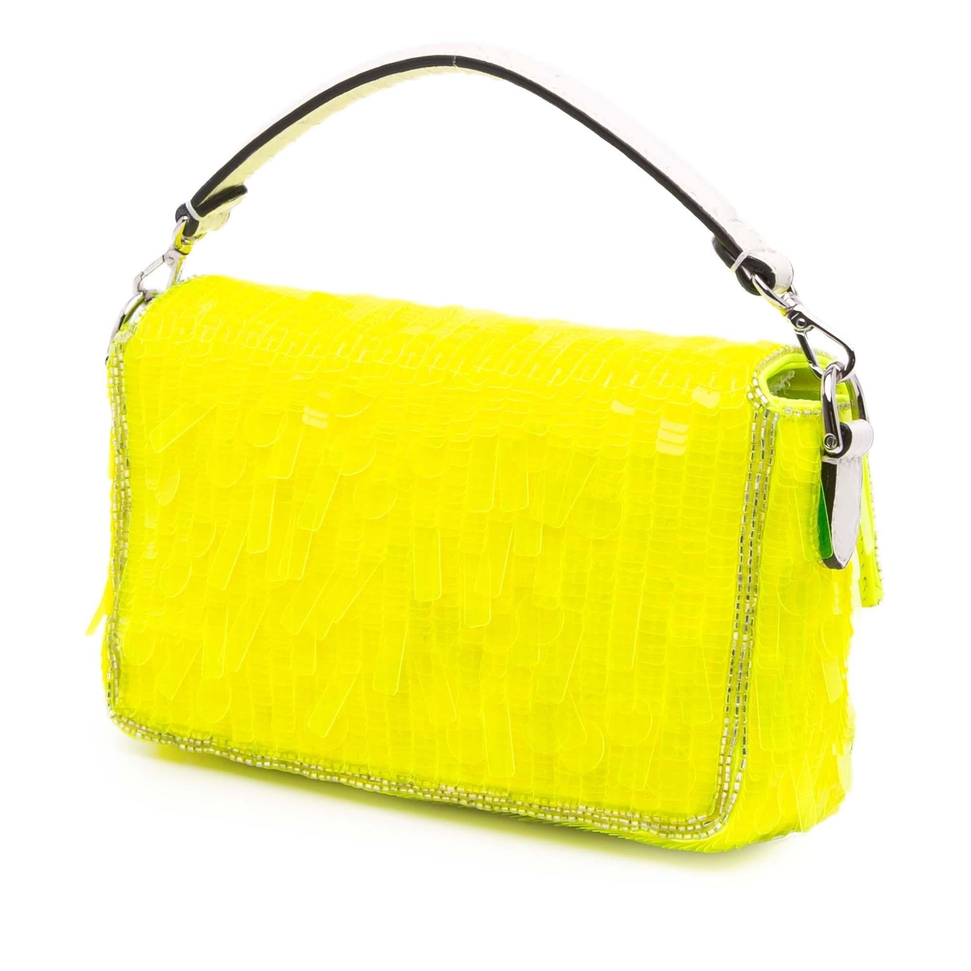 Fendi Transparent Paillettes Elaphe Baguette Satchel Mini Satchel Bag
