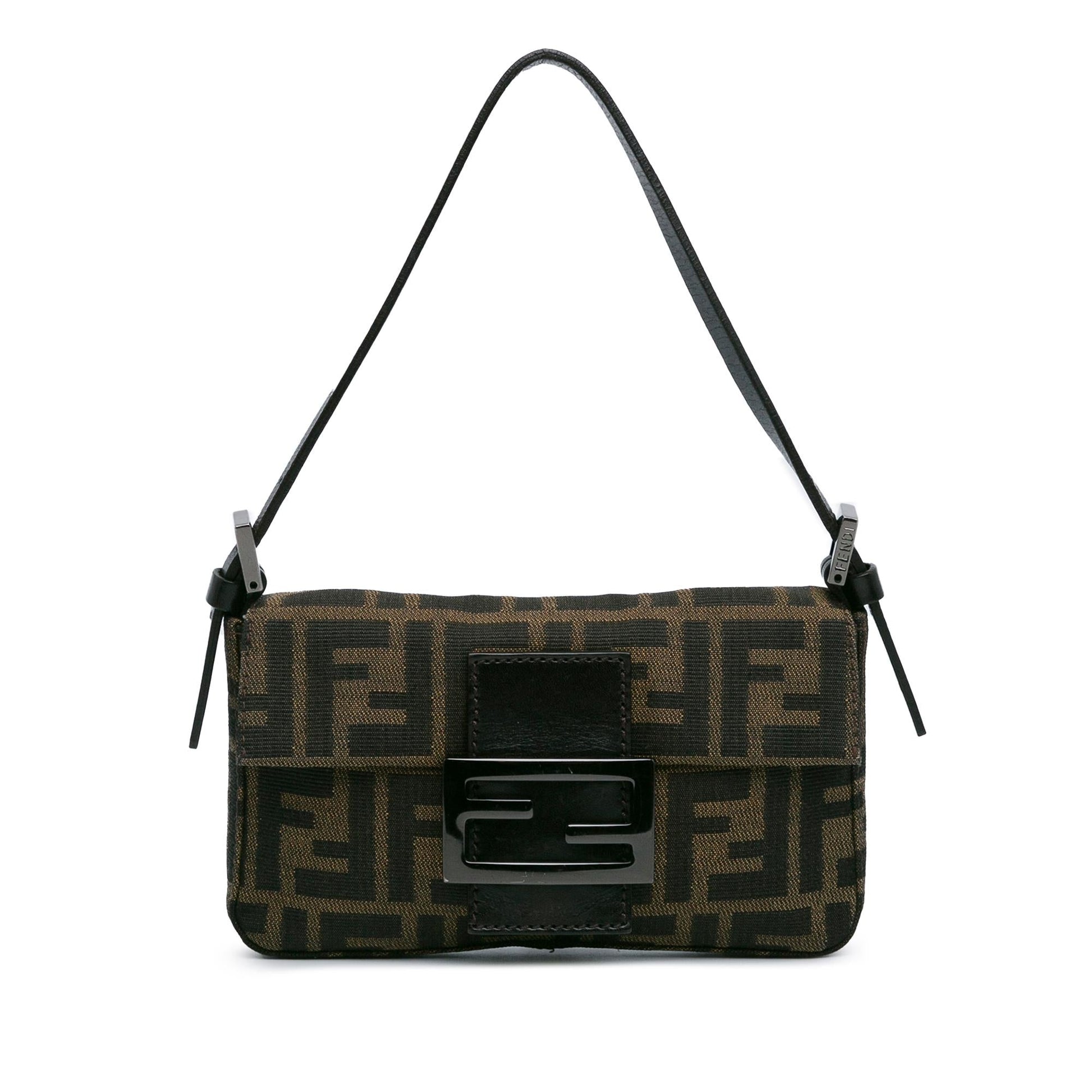 Fendi Zucca Baguette Shg B1Bmp0 Shoulder Bag Canvas Mini