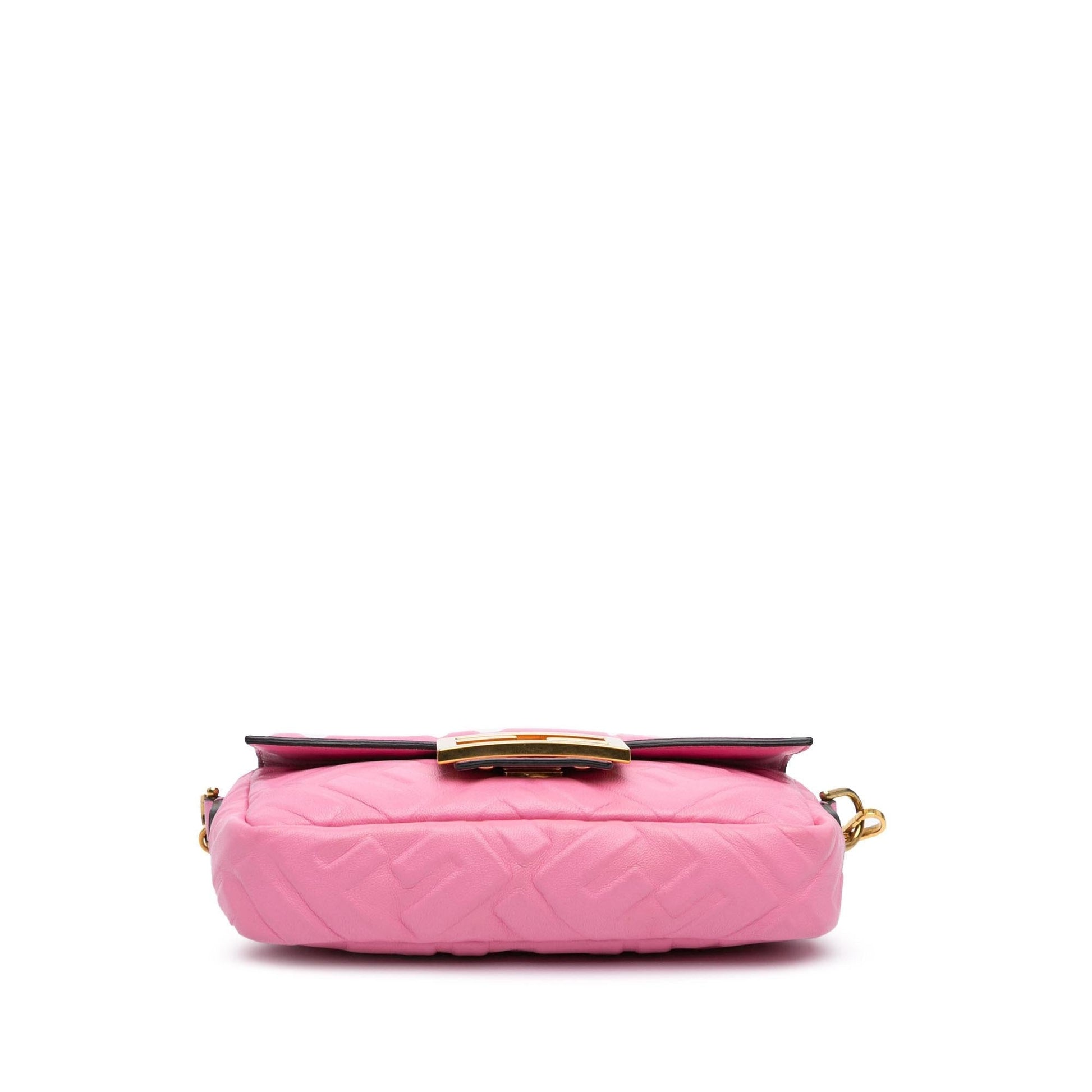 Fendi Zucca Baguette Satchel Mini Embossed Satchel Bag