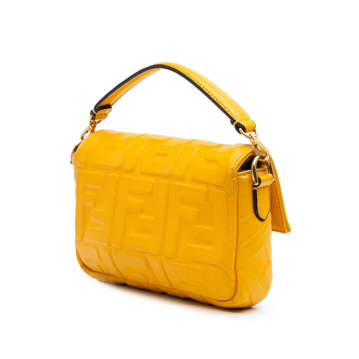 Fendi Zucca Baguette Satchel Leather Mini Embossed Satchel Bag Baguette Satchel 8