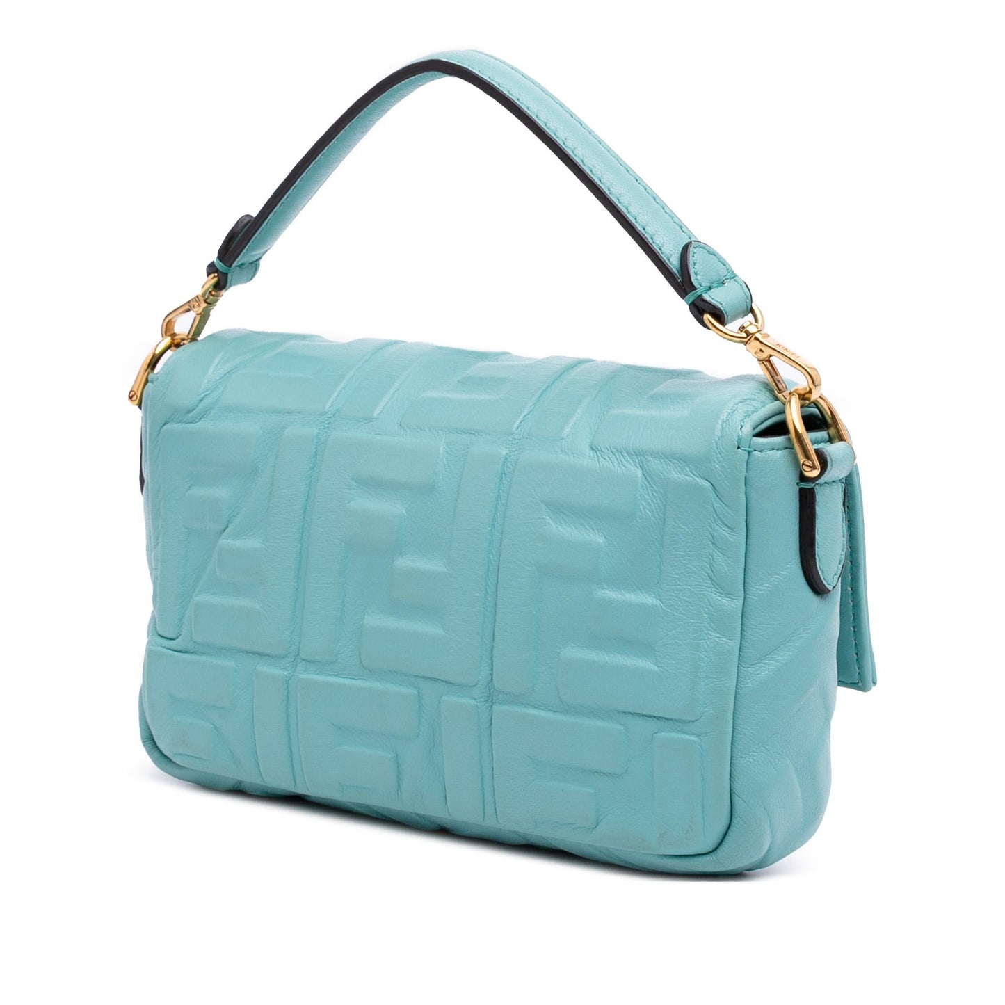 Fendi Zucca Baguette Satchel Leather Mini Embossed Satchel Bag Baguette Satchel 5