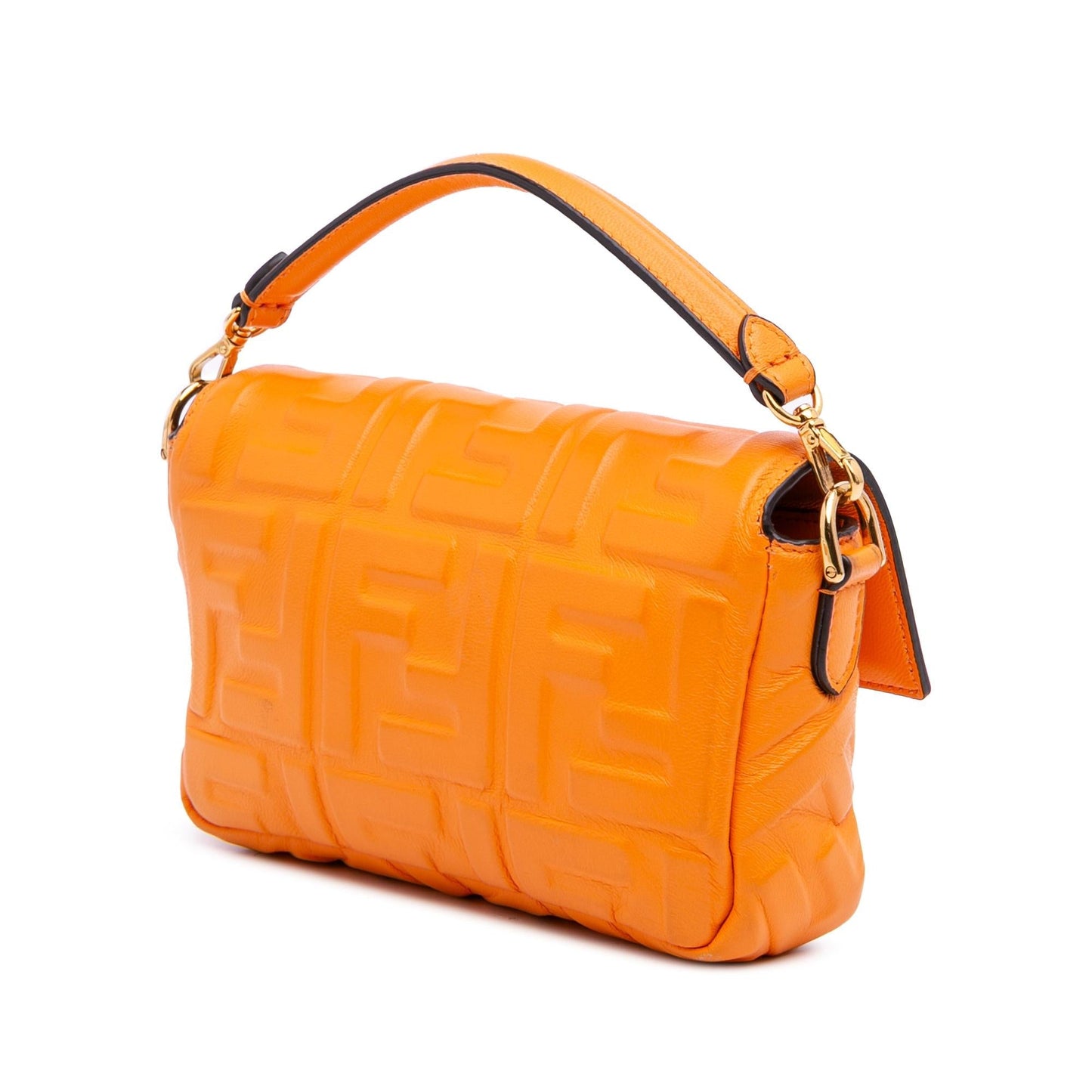 Fendi Zucca Baguette Satchel Leather Mini Embossed Satchel Bag Baguette Satchel 12