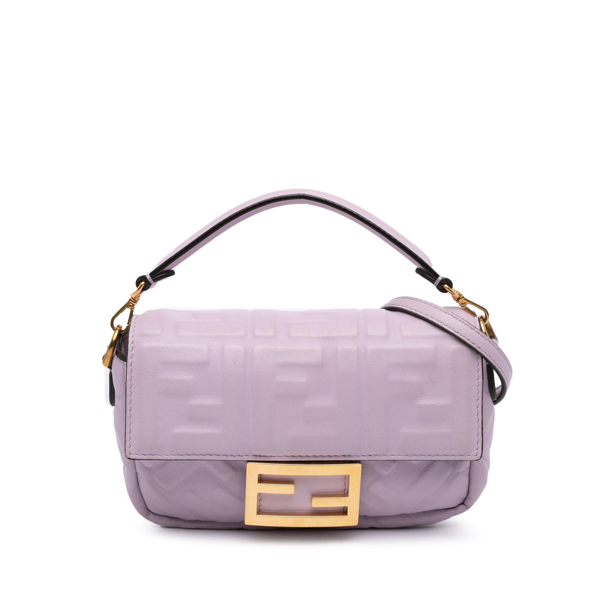 Fendi Zucca Baguette Satchel Leather Mini Embossed Satchel Bag Baguette Satchel 16