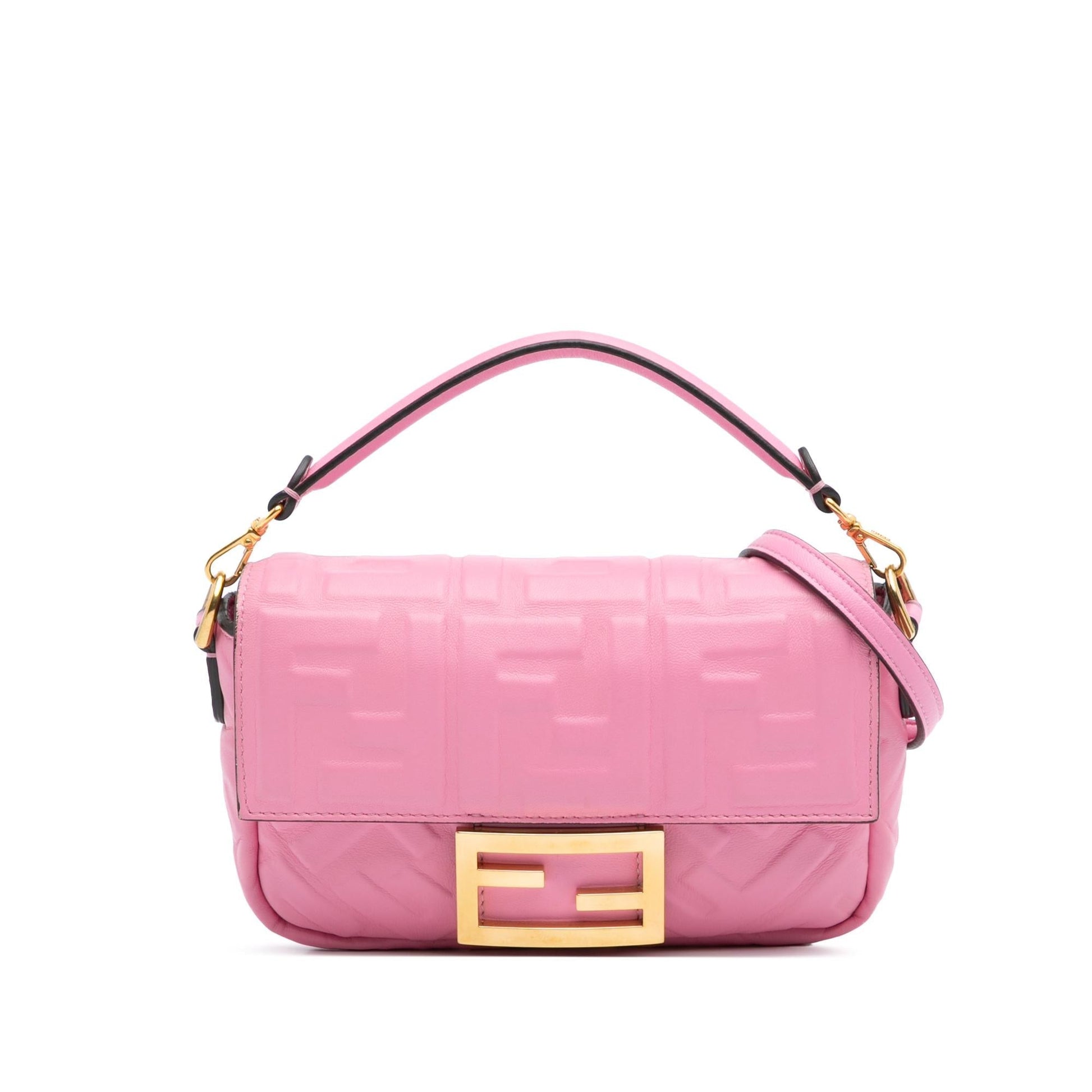 Fendi Zucca Baguette Satchel Leather Mini Embossed Satchel Bag Baguette Satchel 14