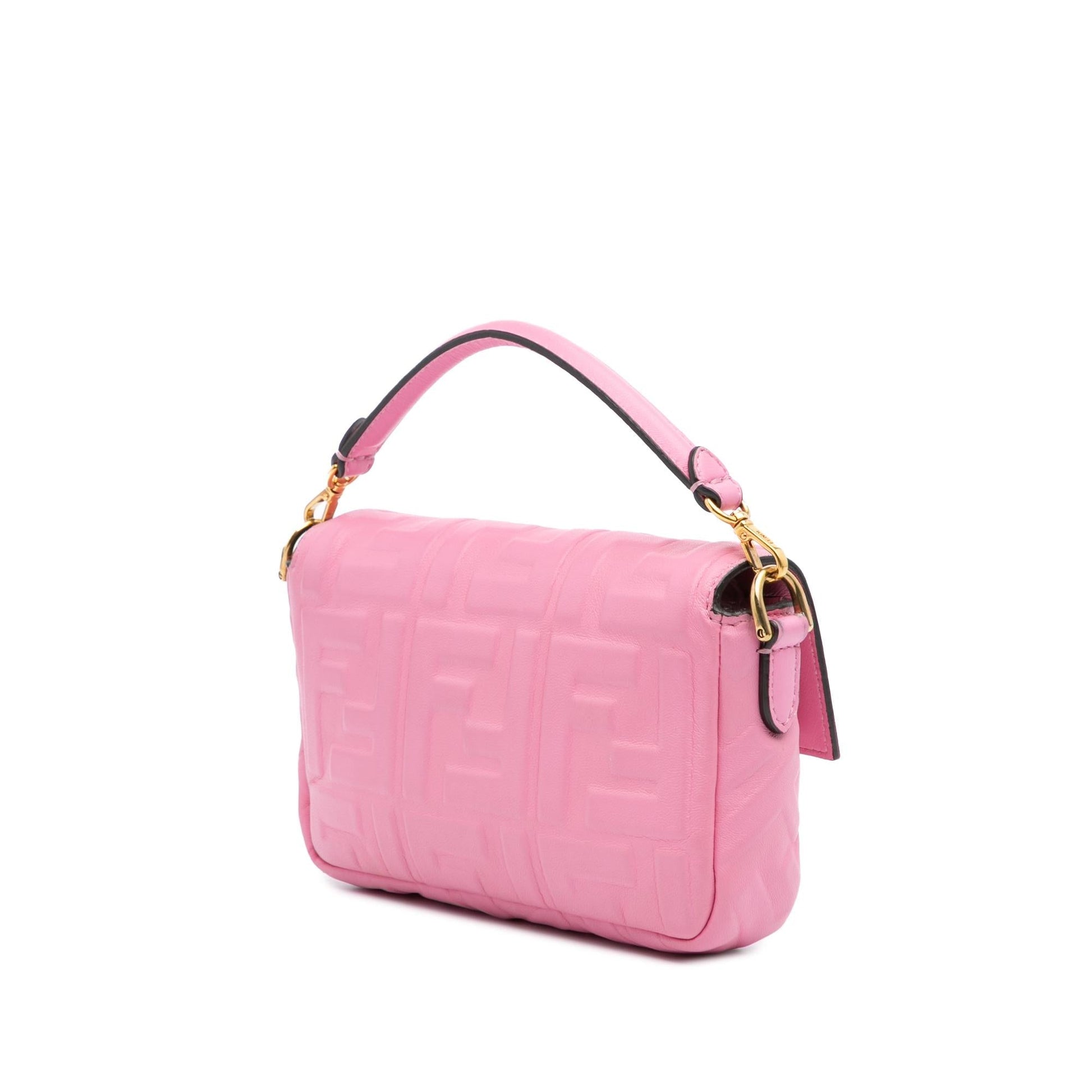 Fendi Zucca Baguette Satchel Leather Mini Embossed Satchel Bag Baguette Satchel 14