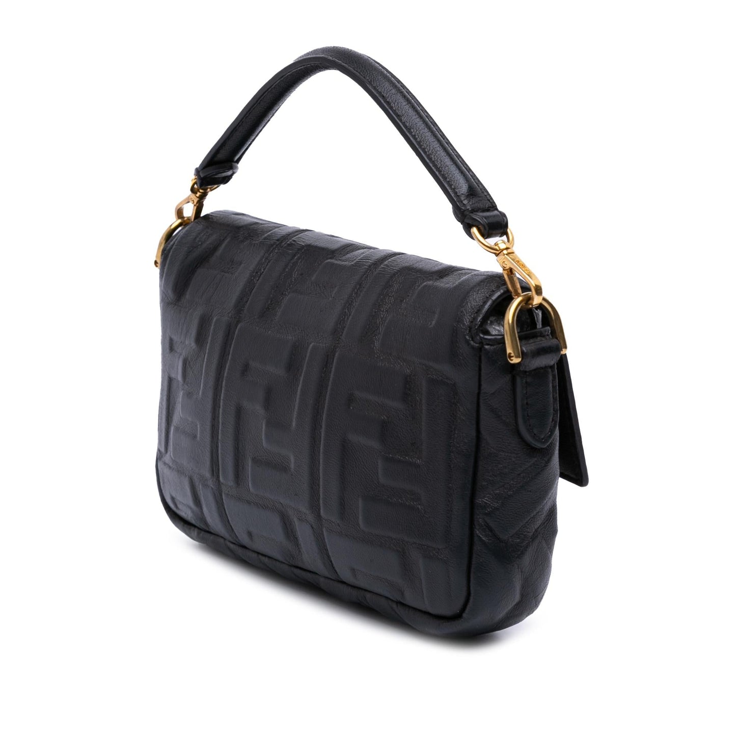 Fendi Zucca Baguette Satchel Leather Mini Embossed Satchel Bag Baguette Satchel 11