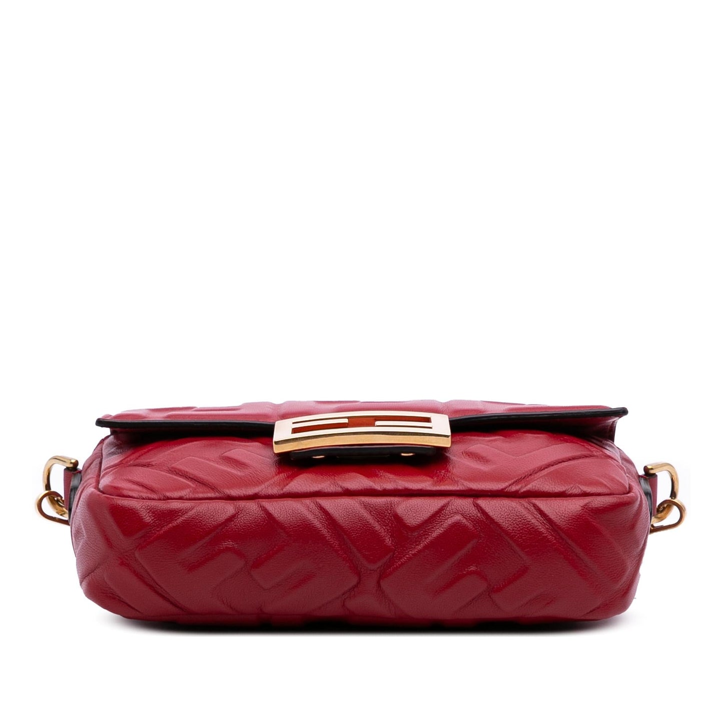 Fendi Zucca Baguette Satchel Leather Mini Embossed Satchel Bag Baguette Satchel 22