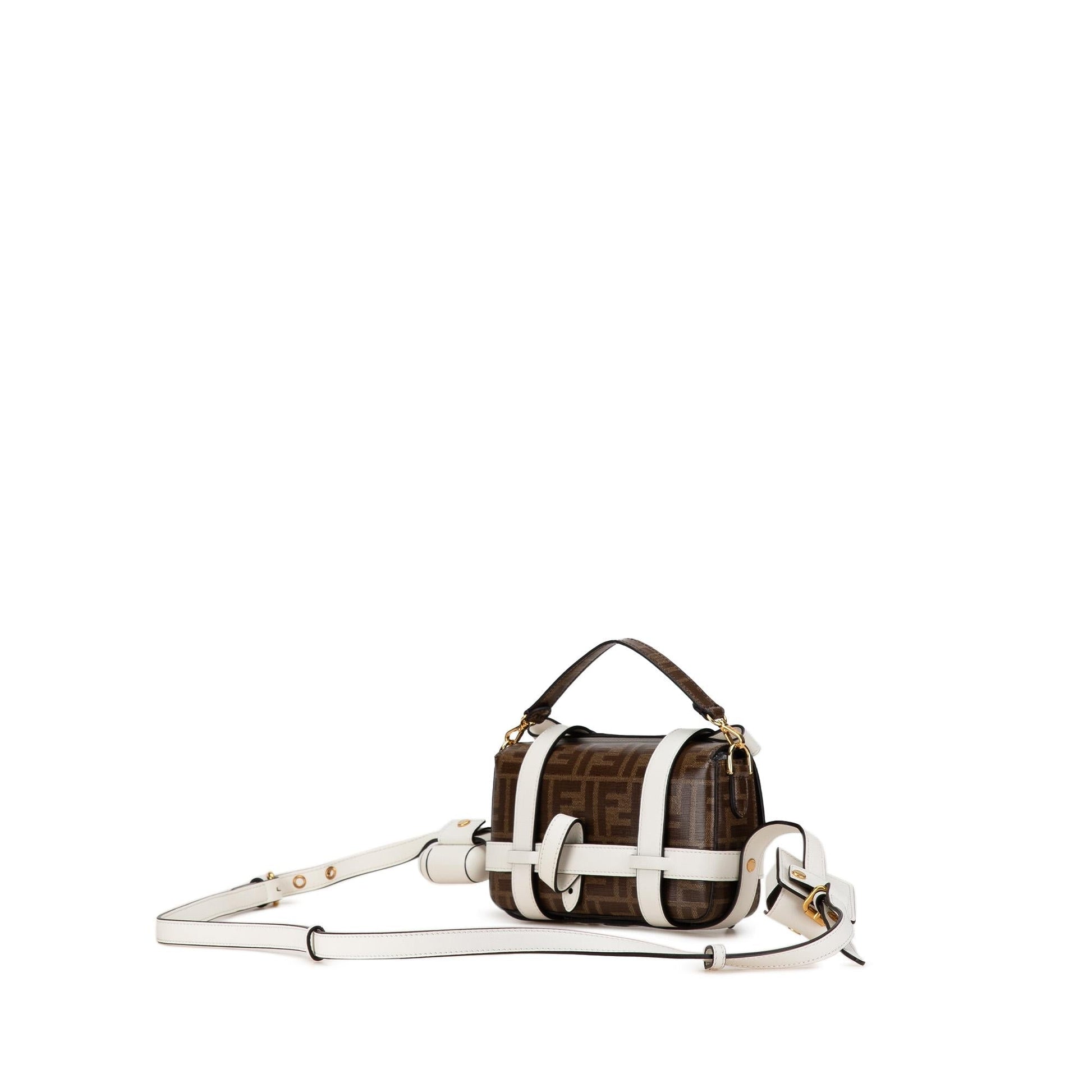 Fendi Zucca Glazed Fabric Cage Baguette Satchel Mini Satchel Bag Satchel Shg Tbfapz