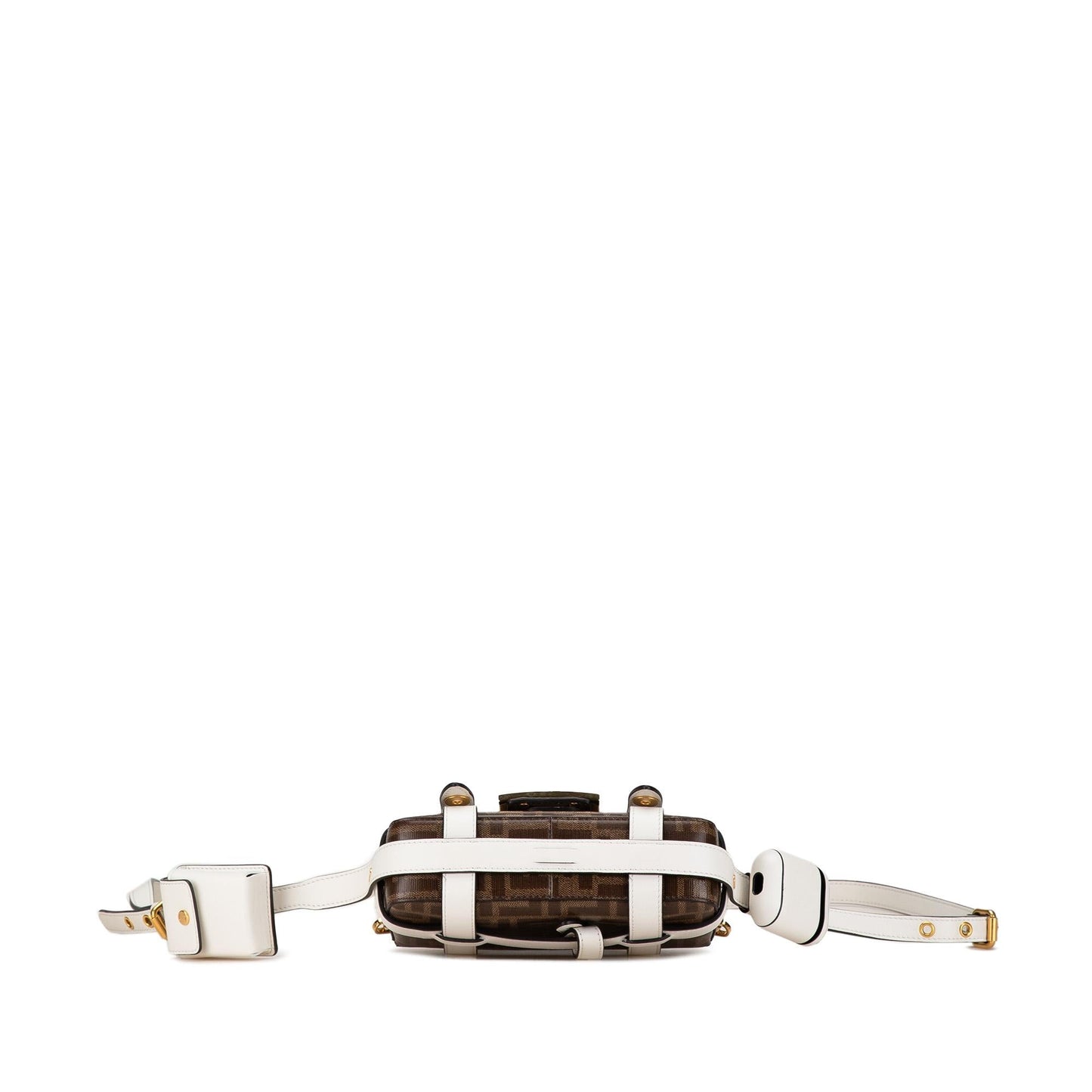 Fendi Zucca Glazed Fabric Cage Baguette Satchel Shg Yfzqaf Mini Satchel Bag